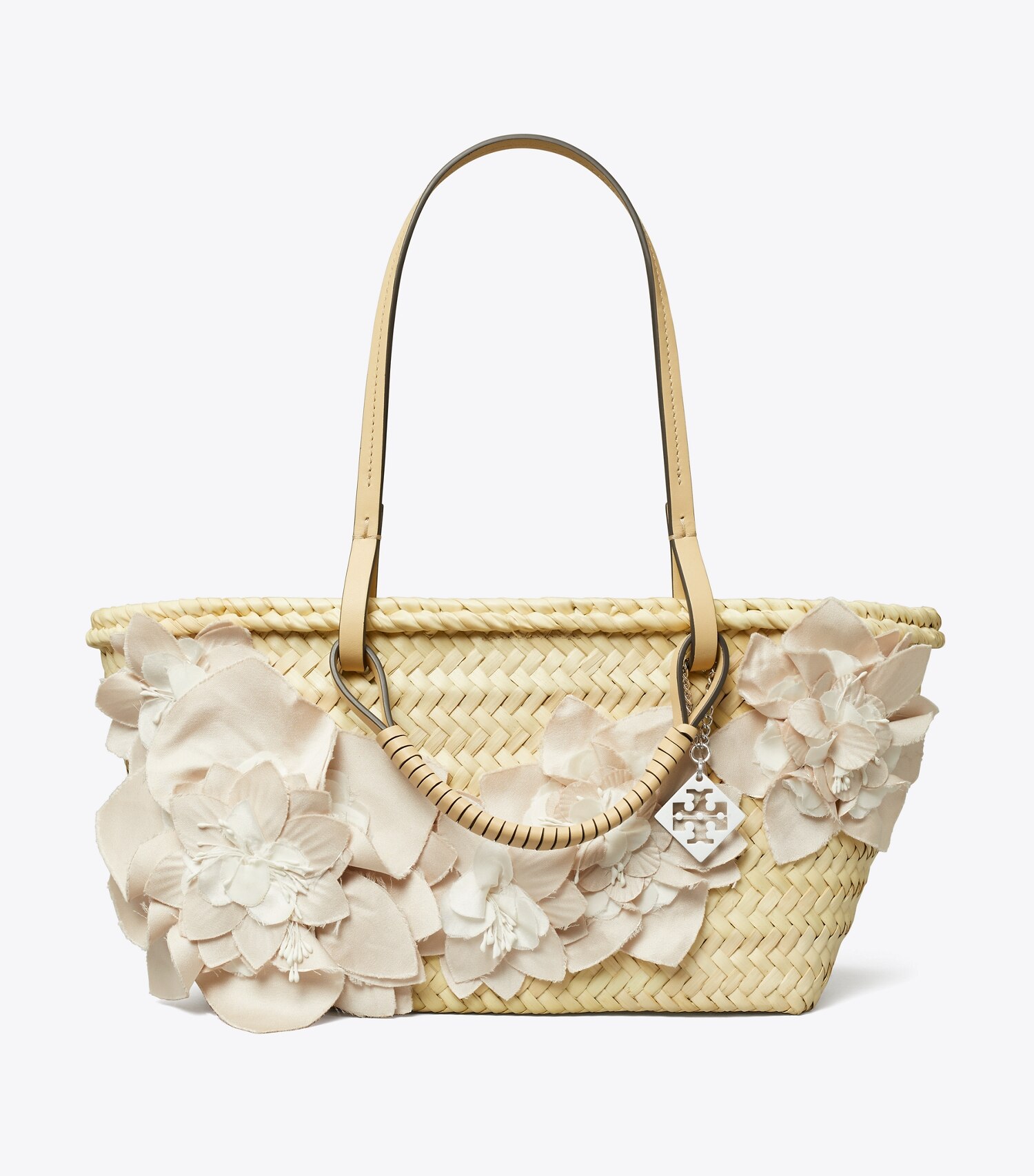 Small Straw Embellished Tote