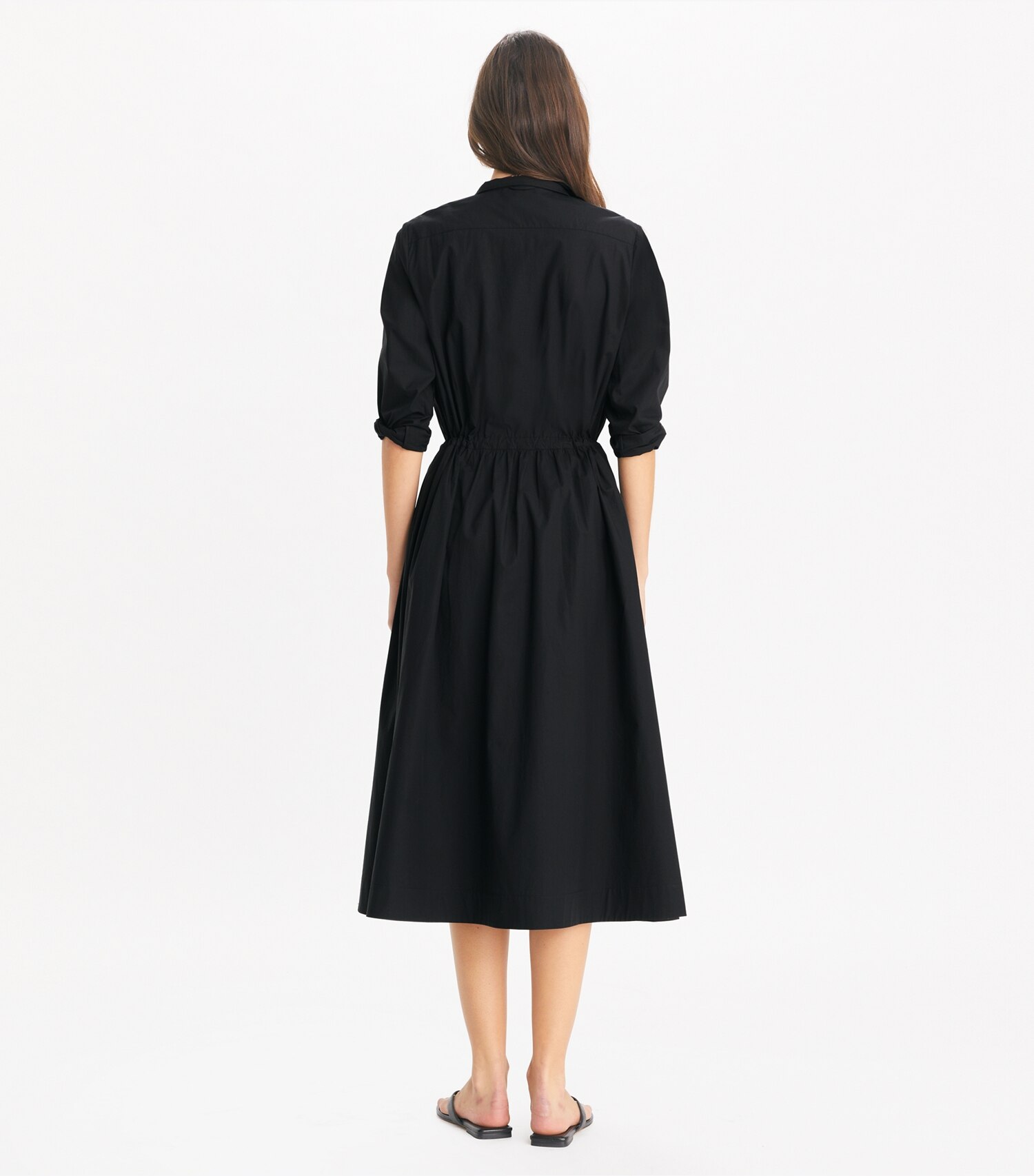 Long Poplin Shirtdress