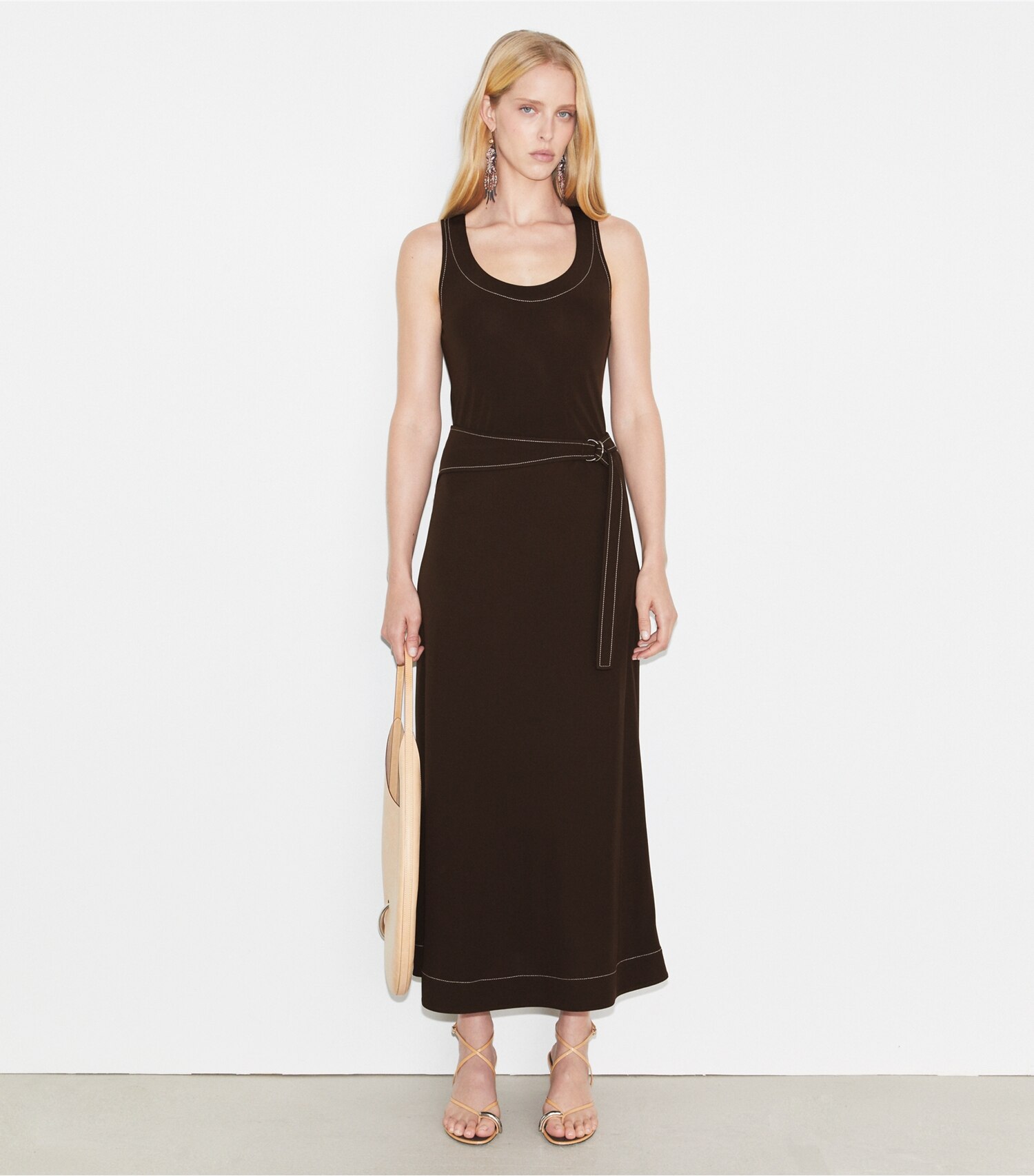 Belted Jersey Skirt