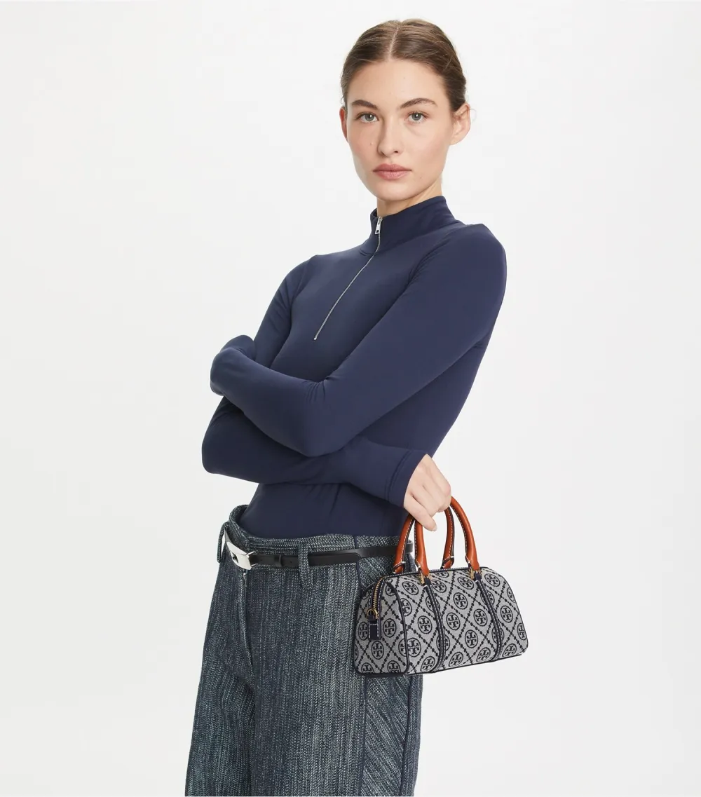 T Monogram Petite Barrel Bag