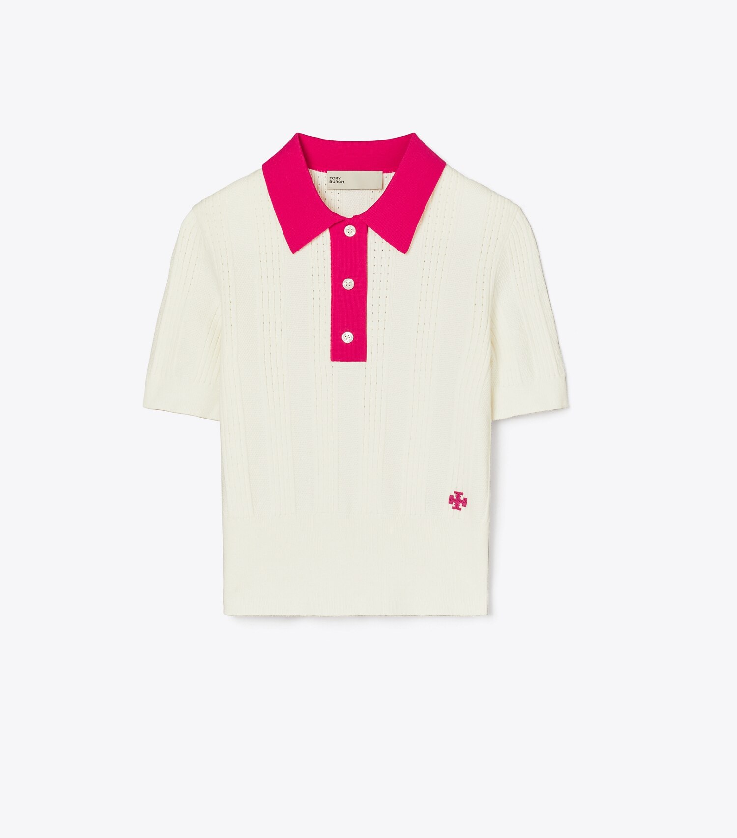 Cotton Pointelle Polo
