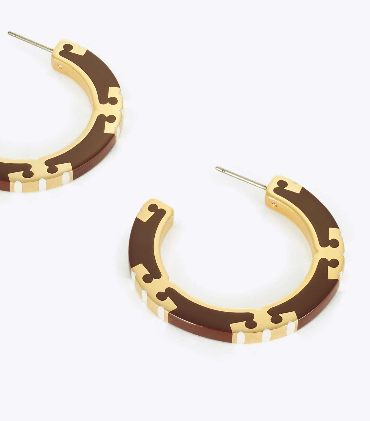 T Stripe Hoop Earrings
