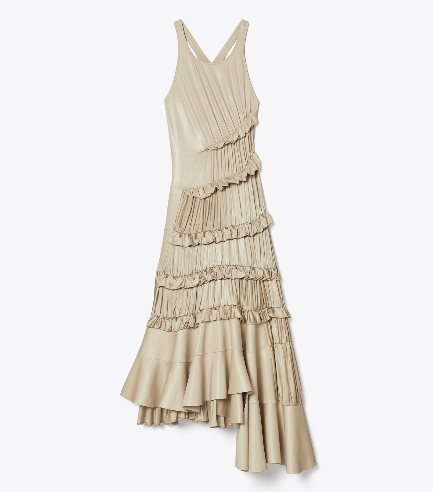 Liquid Jersey Ruffle Dress