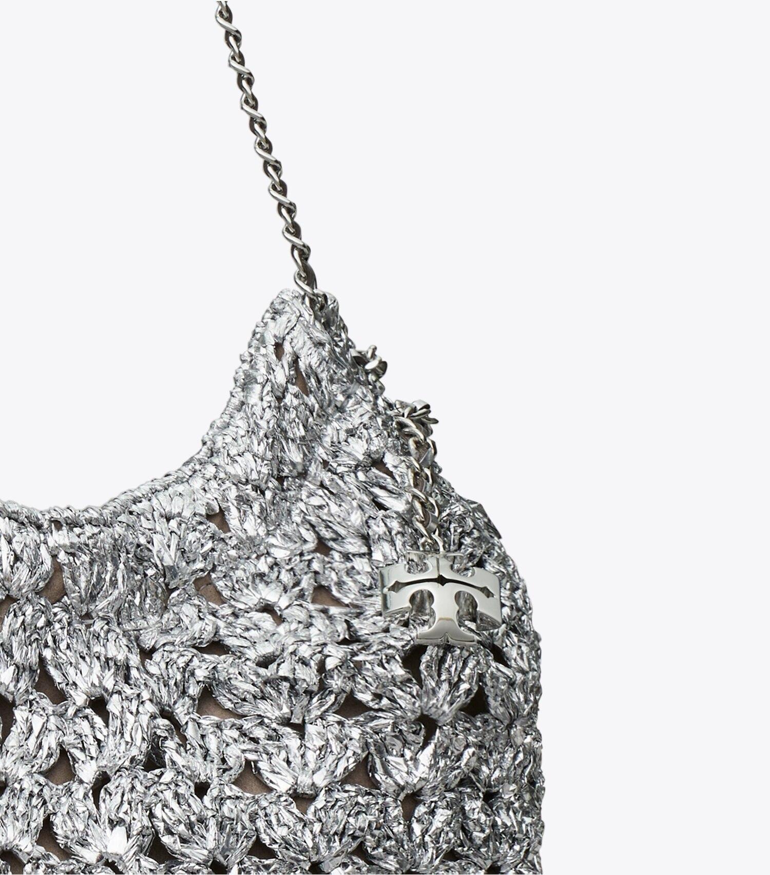 Mini Fleming Woven Hobo Bag