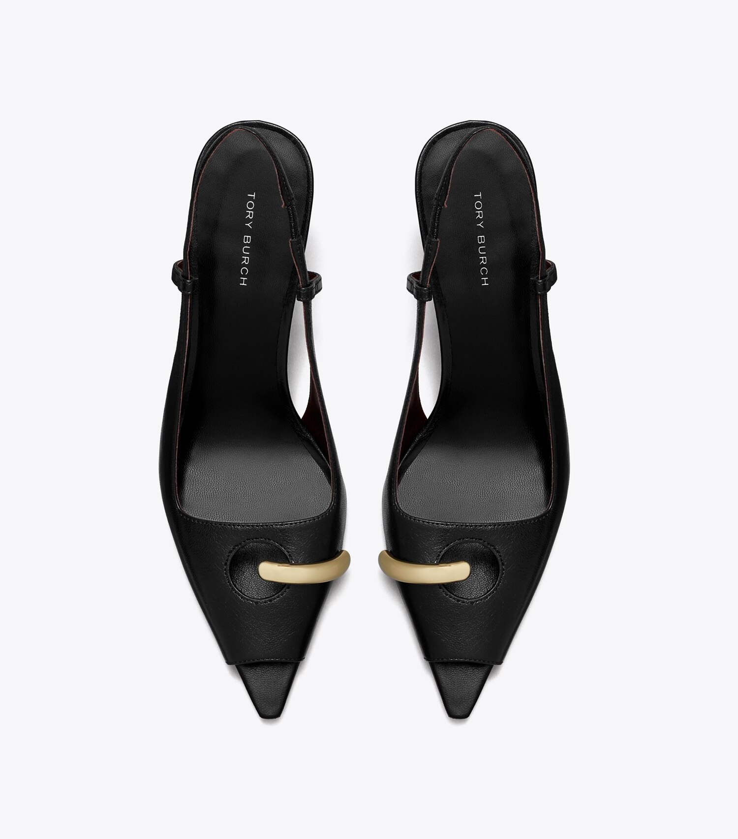 Pierced Peep-Toe Slingback