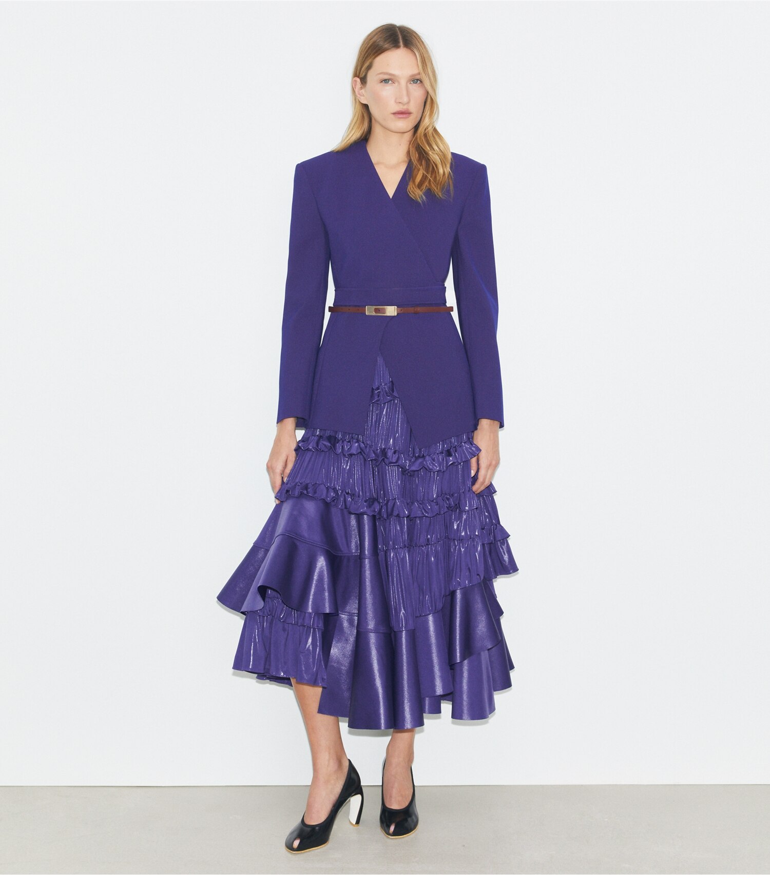 Liquid Jersey Ruffle Skirt