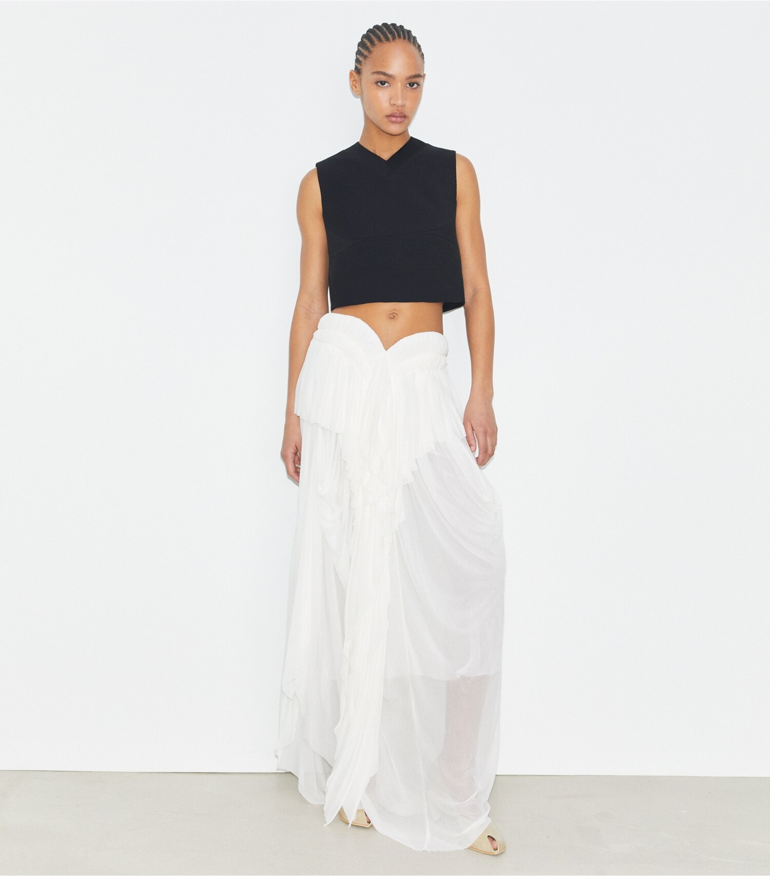 Draped Jersey Skirt