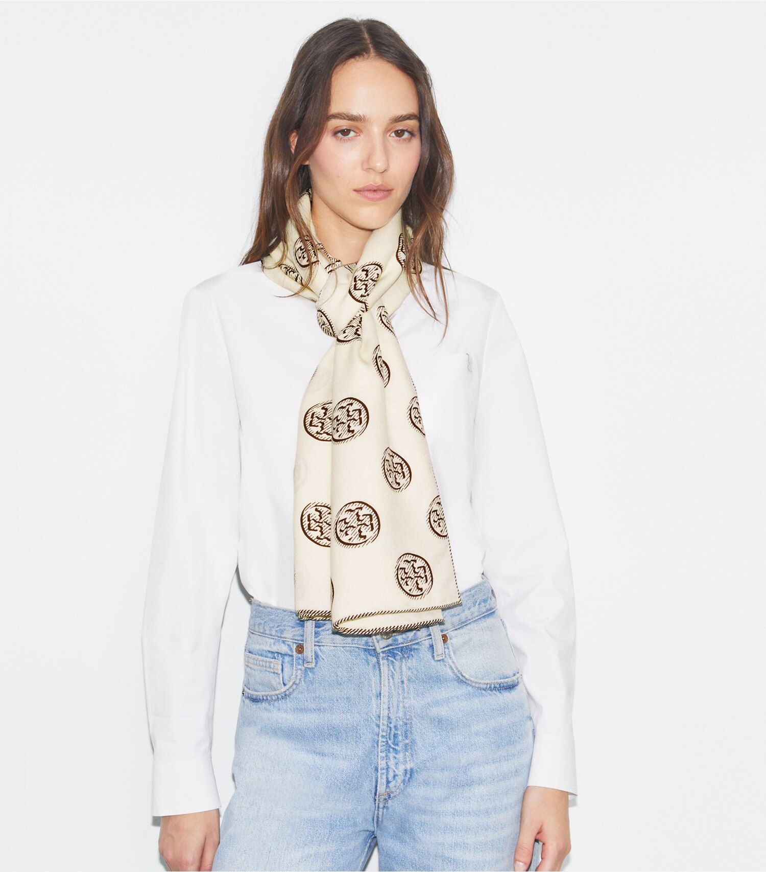 T Monogram Oblong Scarf