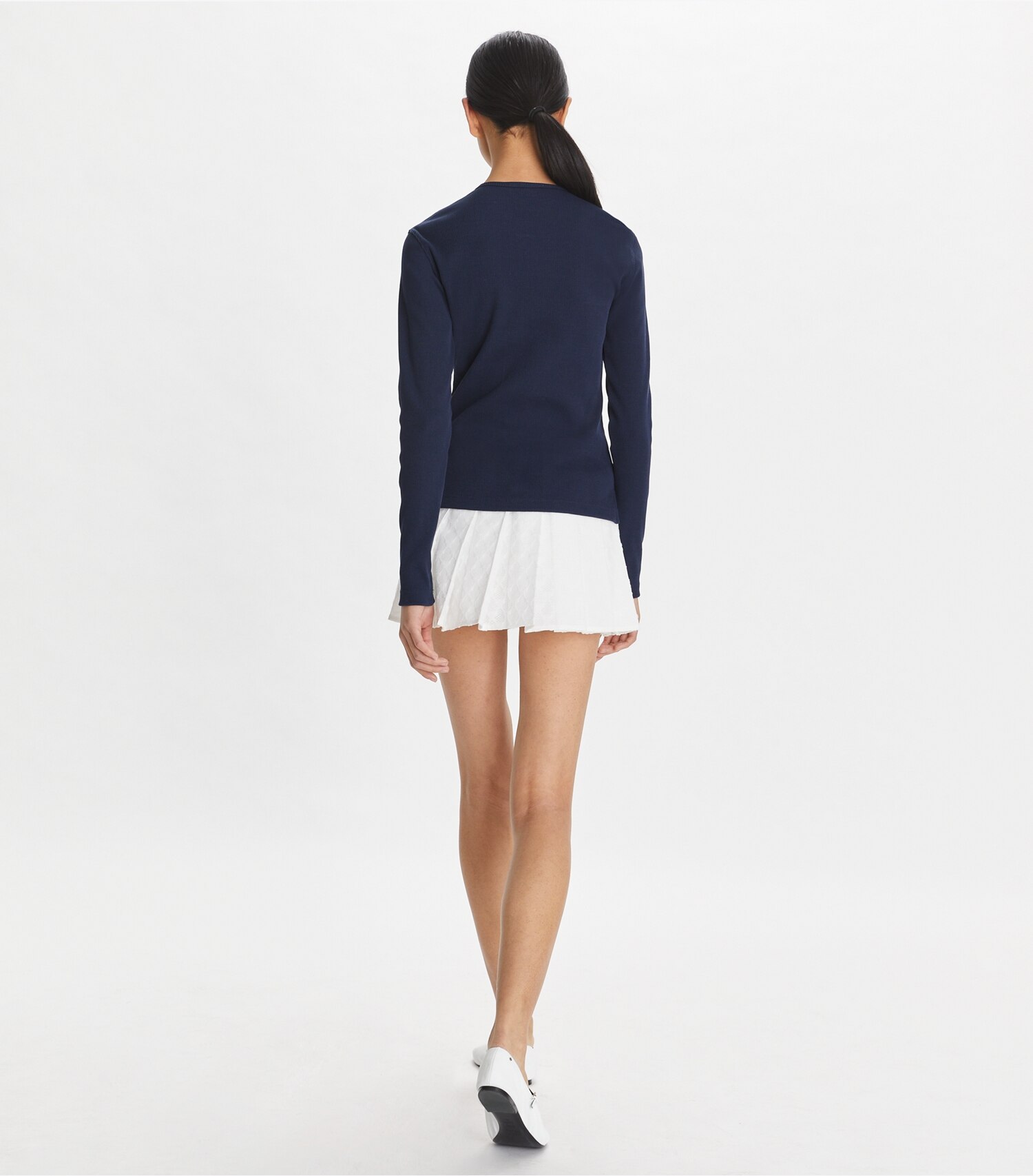 Ribbed Cotton Tennis Henley