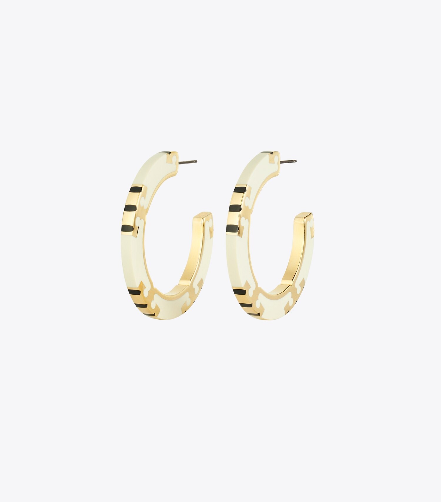 T Stripe Hoop Earrings