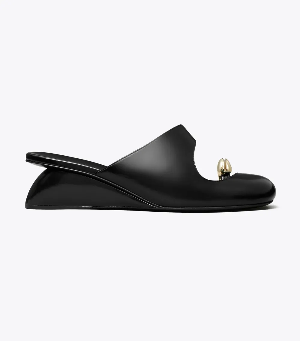 Pierced Mule Wedge