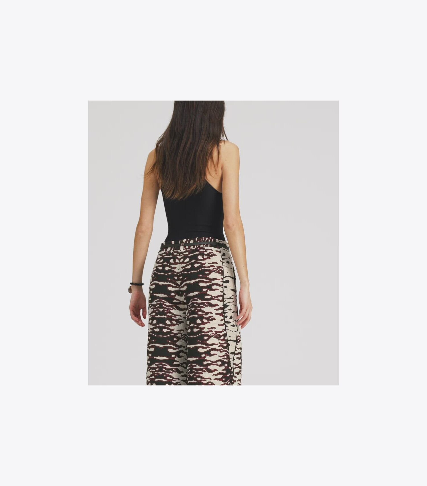 Jacquard Wide-Leg Pants