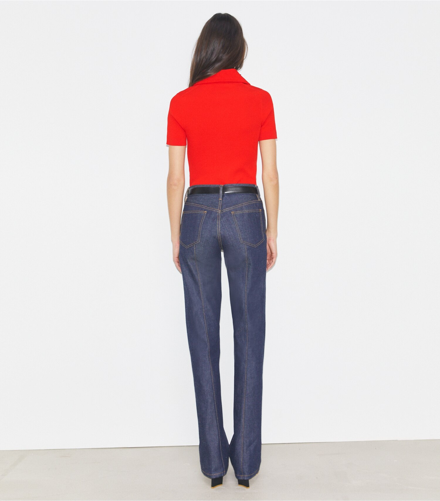 Viscose Ribbed Polo Sweater