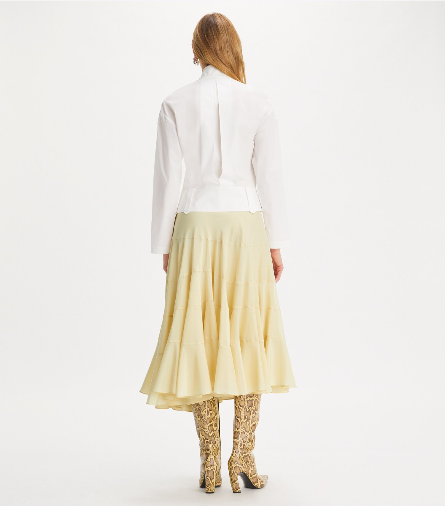 Flared Cotton Silk Skirt