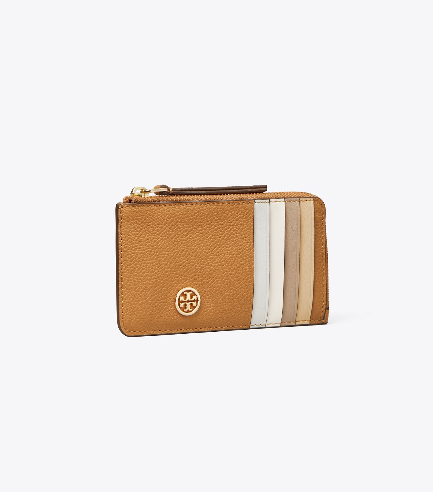 Robinson Pebbled Top-Zip Card Case