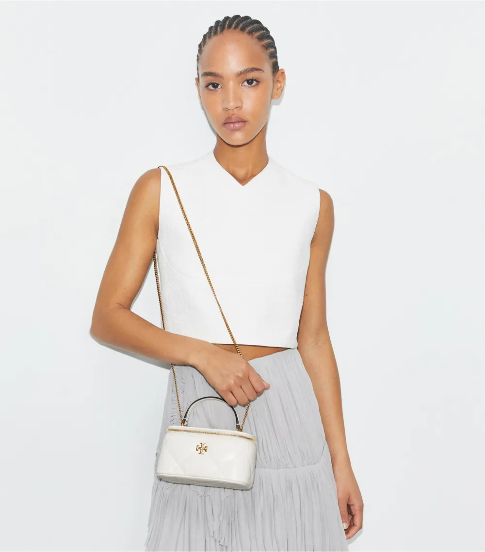 Kira Diamond Quilt Vanity Case