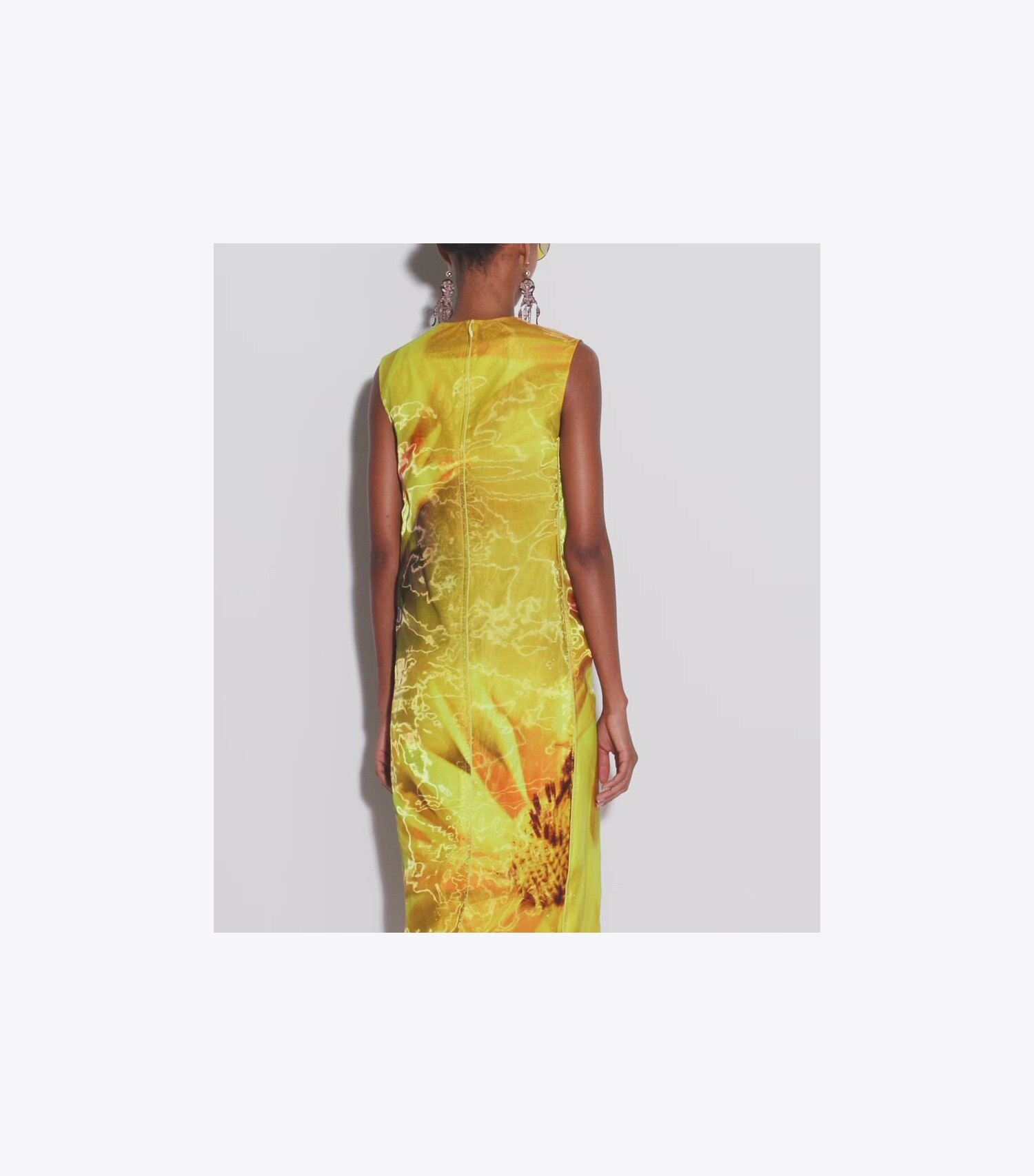 Printed Organza Dress