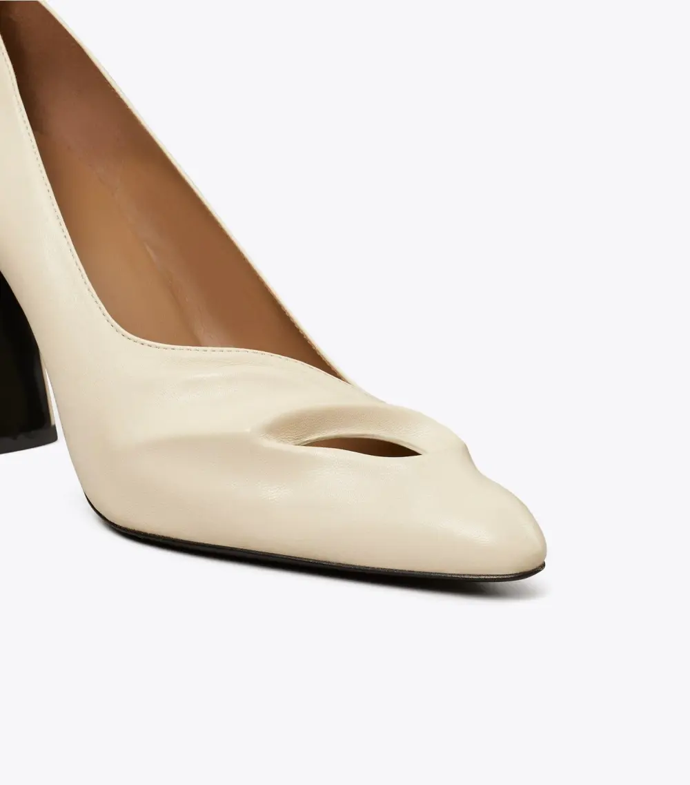 Sculpted Peep-Toe Pump