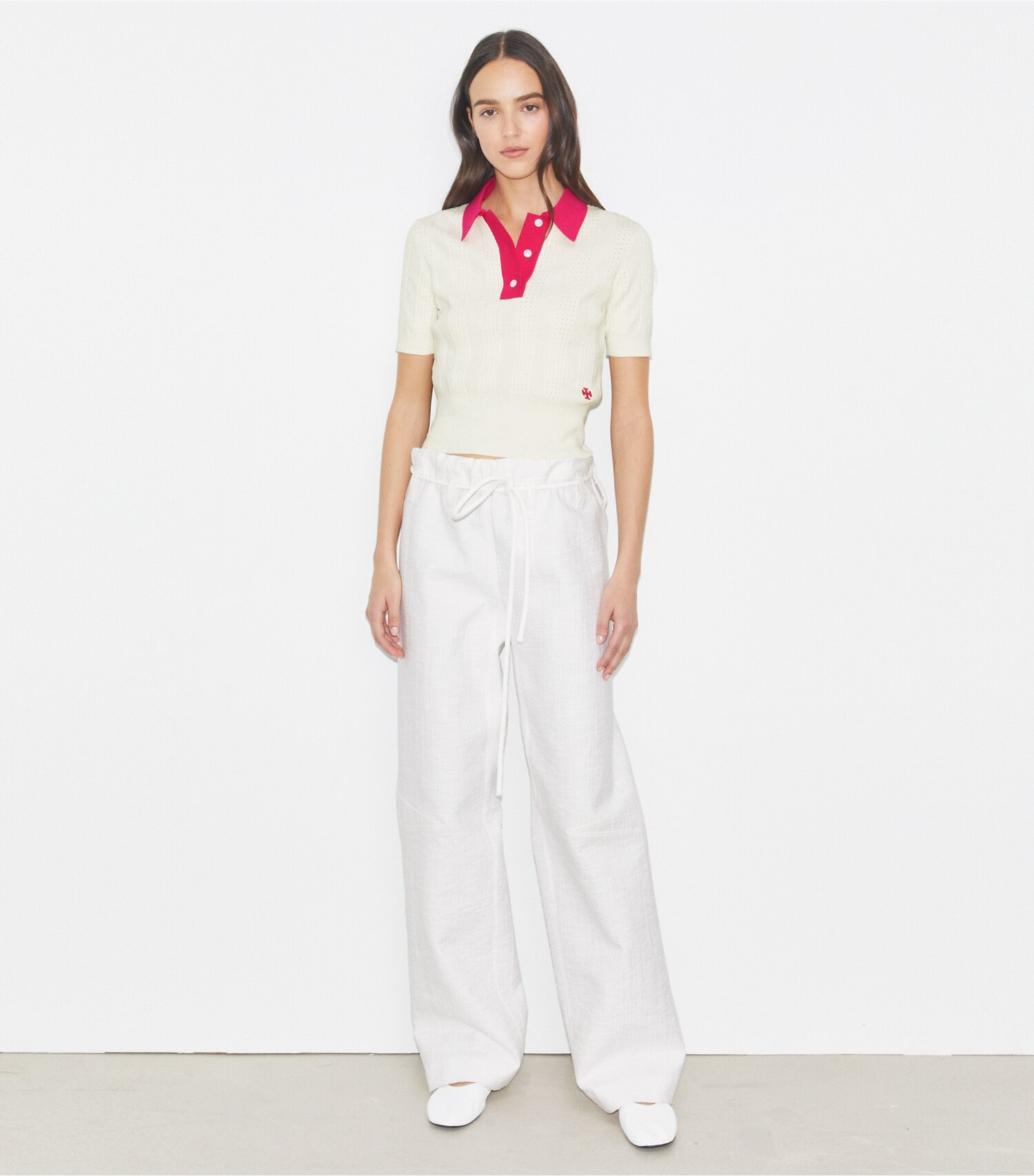 Cotton Pointelle Polo