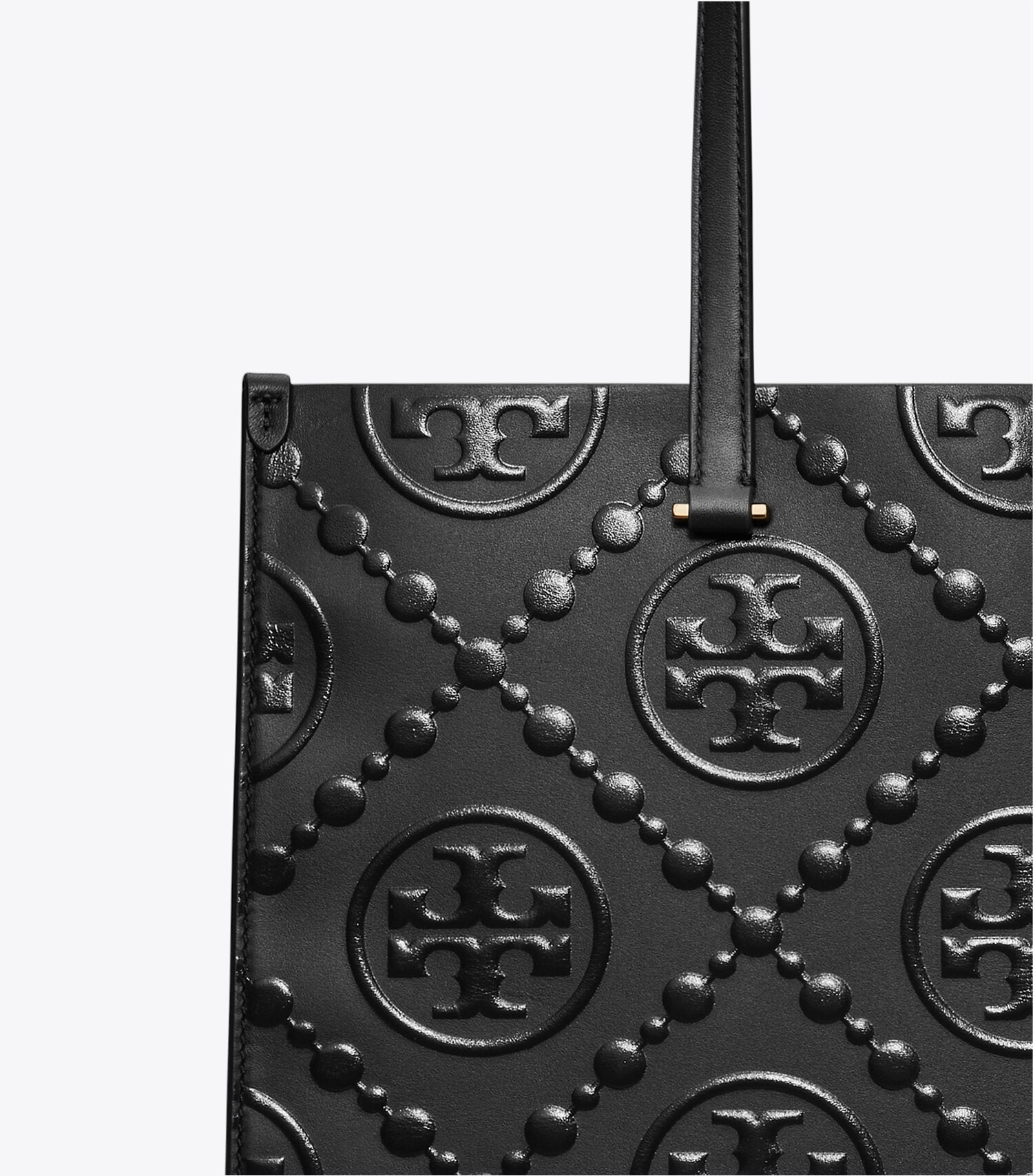 T Monogram Embossed Tote