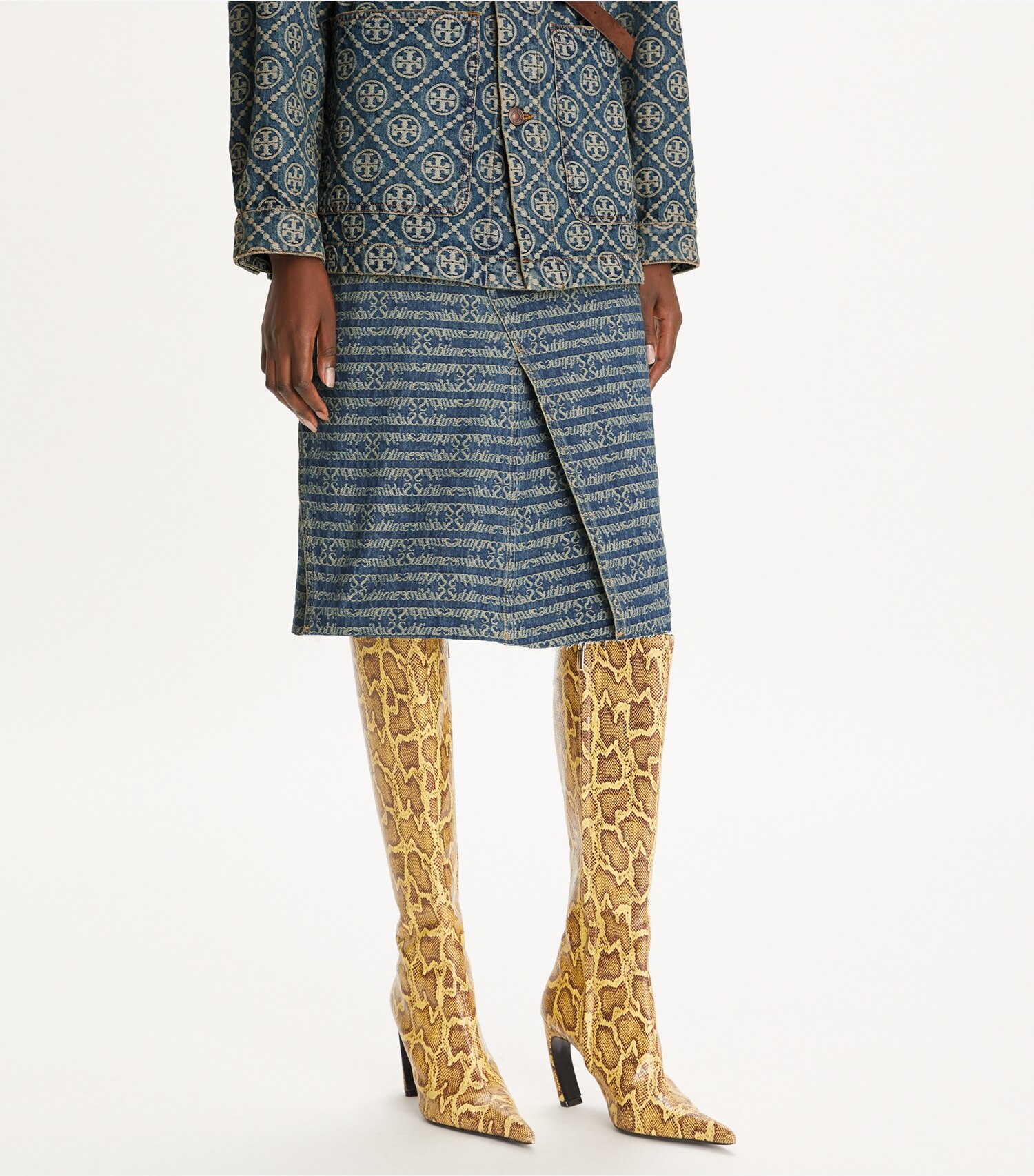 Deconstructed Denim Skirt