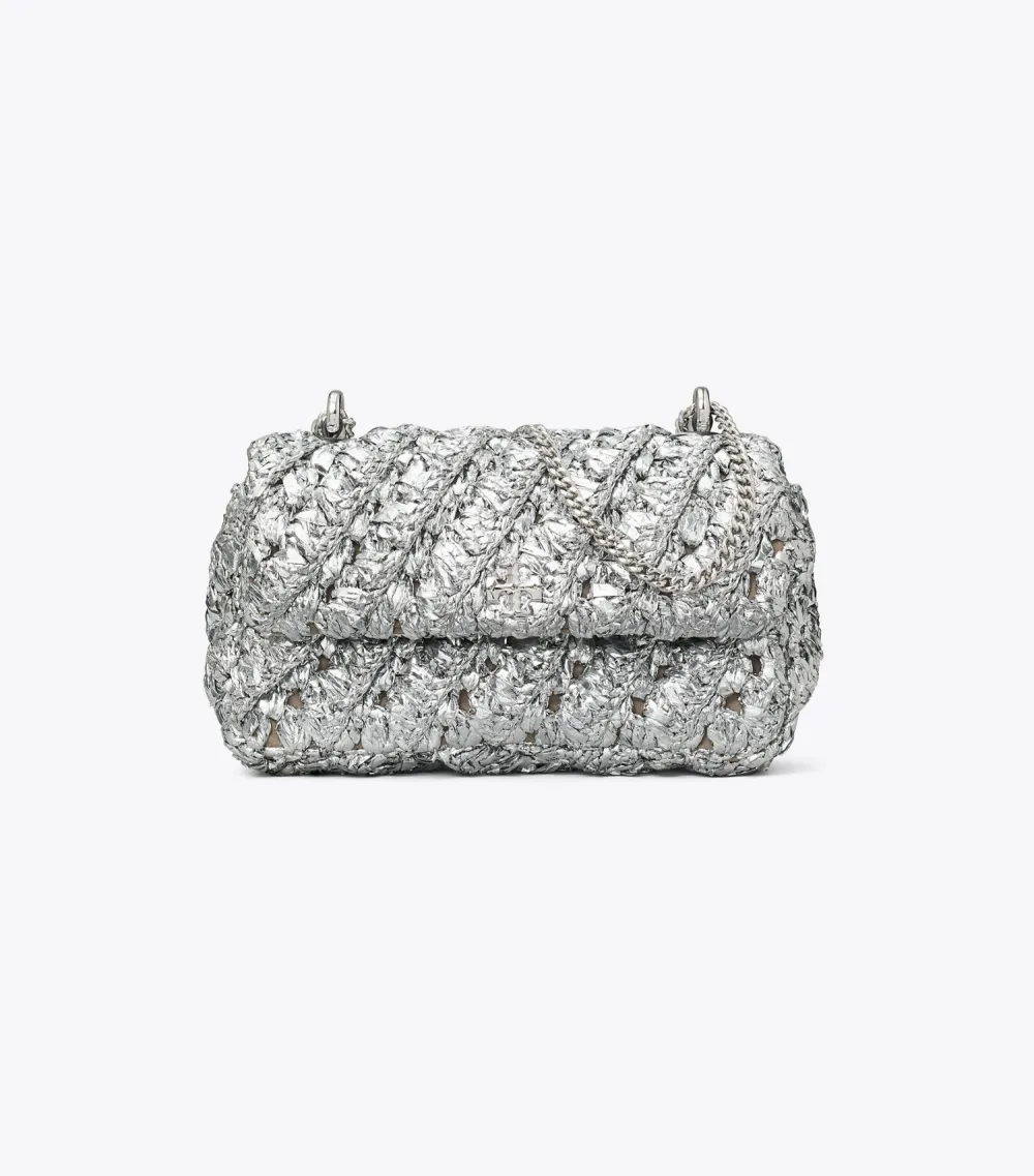 Mini Kira Woven Flap Bag