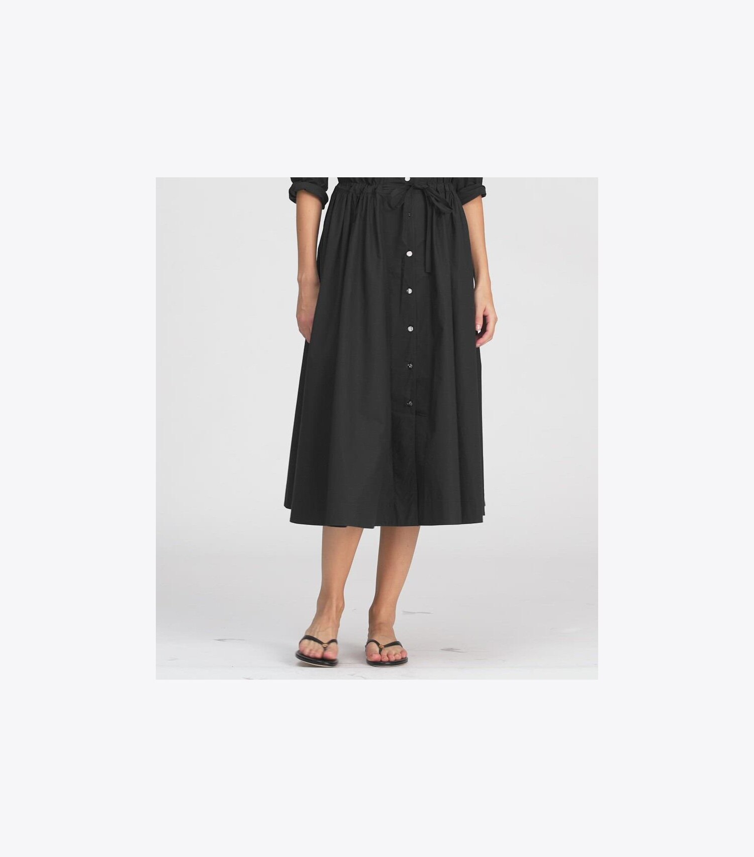 Long Poplin Shirtdress