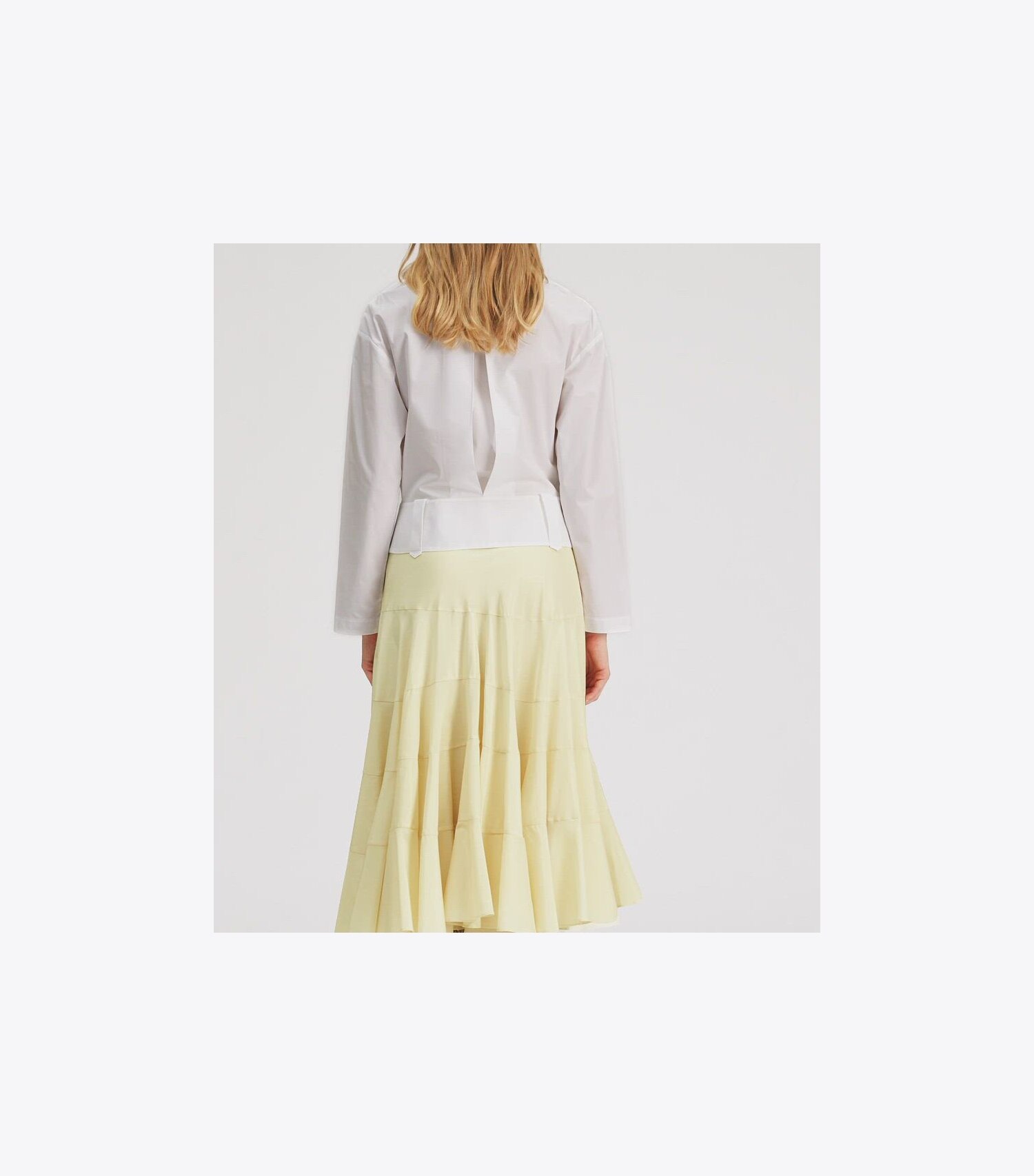 Flared Cotton Silk Skirt