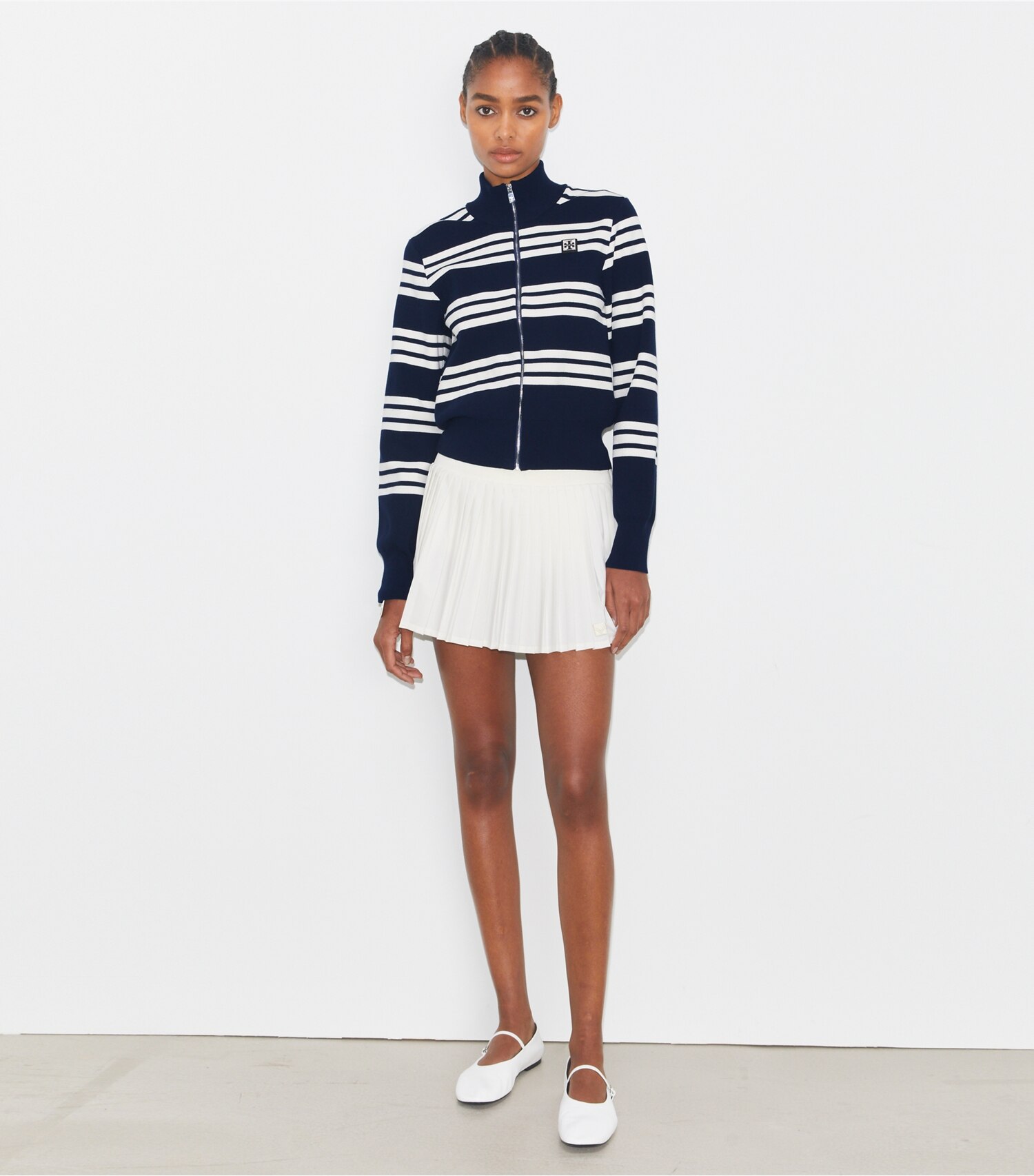 Striped Viscose Track Jacket