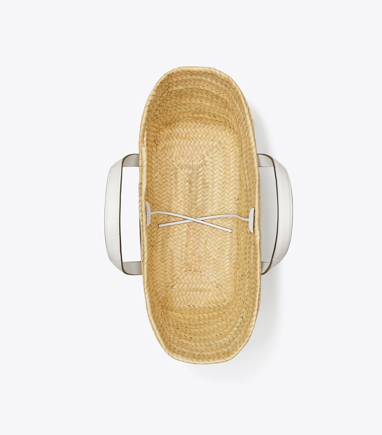 Ella Croc-Embossed Straw Basket