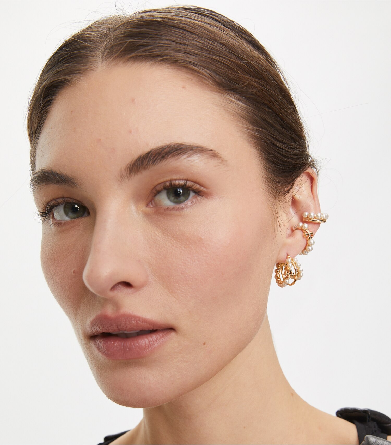 Kira Multi Hoop Pearl Earring