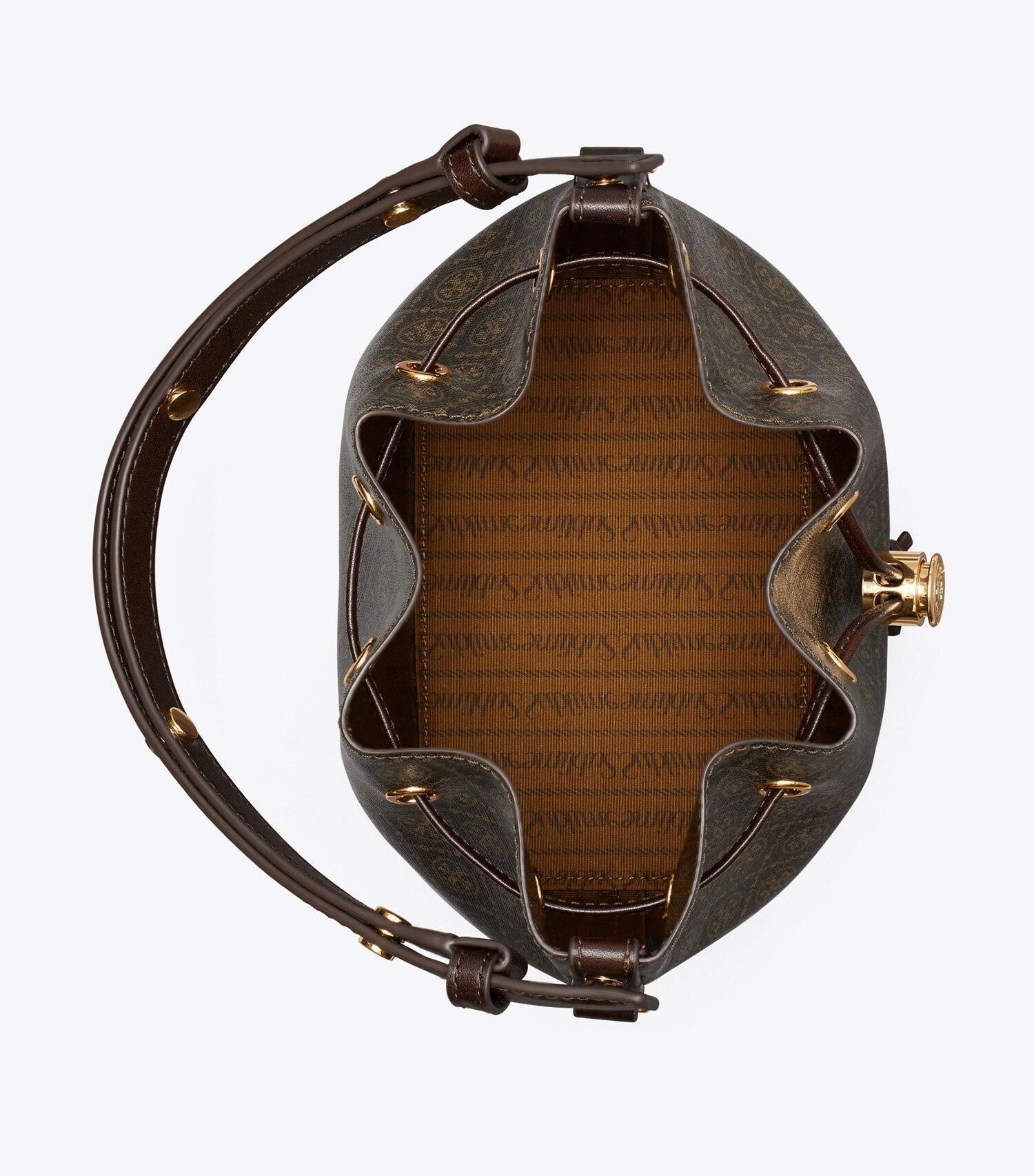 T Monogram Coated Canvas Bucket Bag