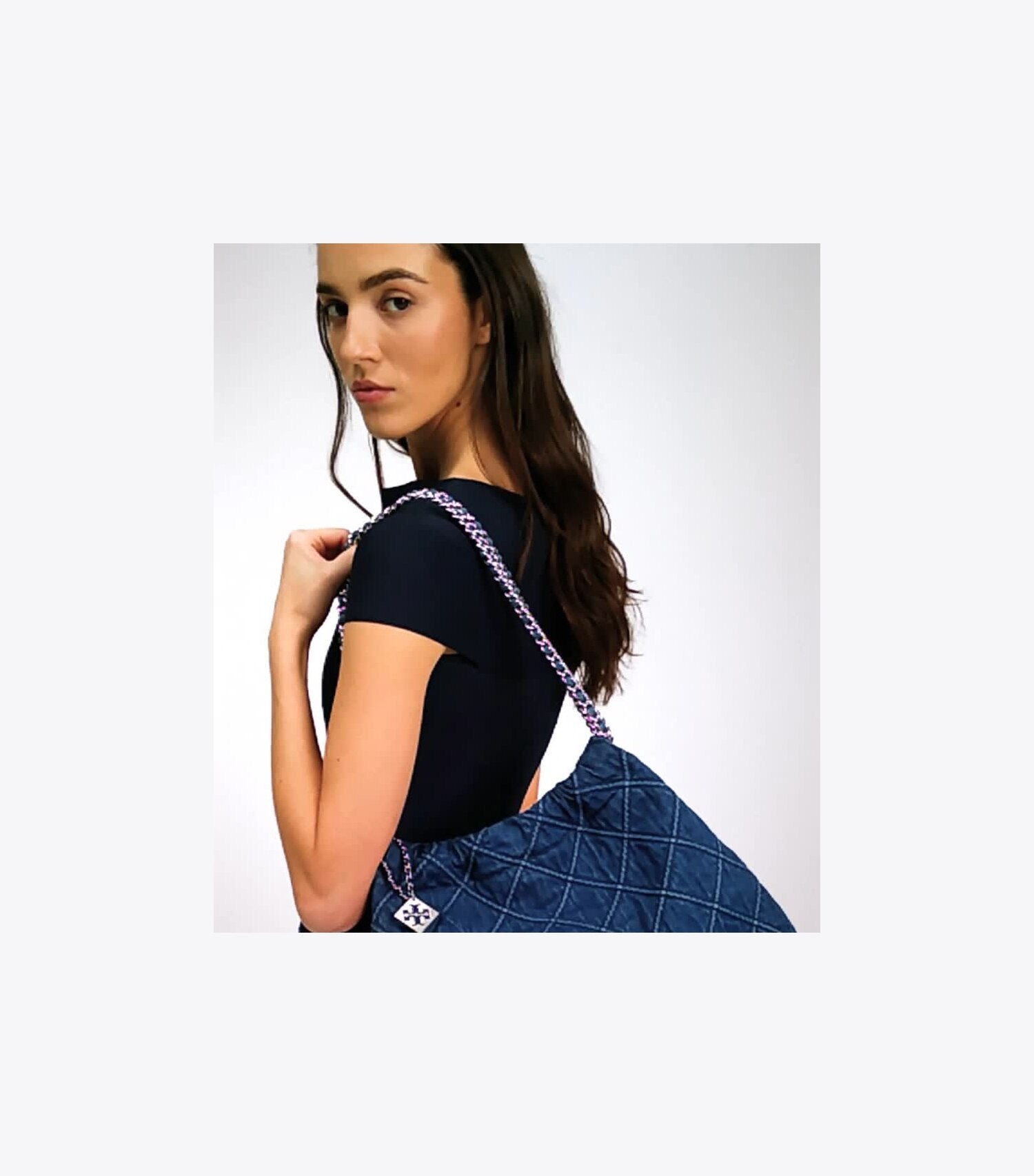 Fleming Soft Denim Hobo Bag