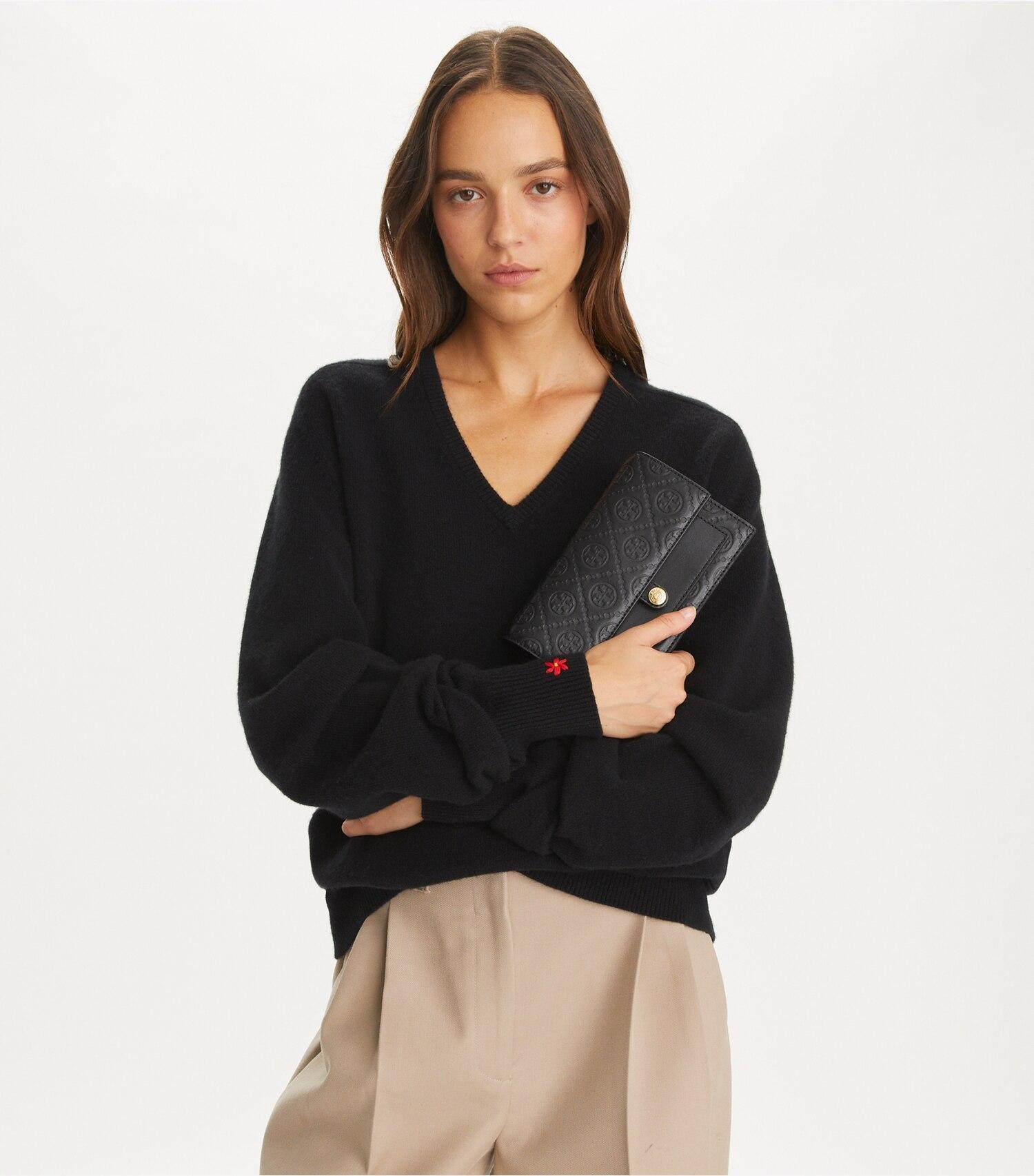 T Monogram Leather Crossbody