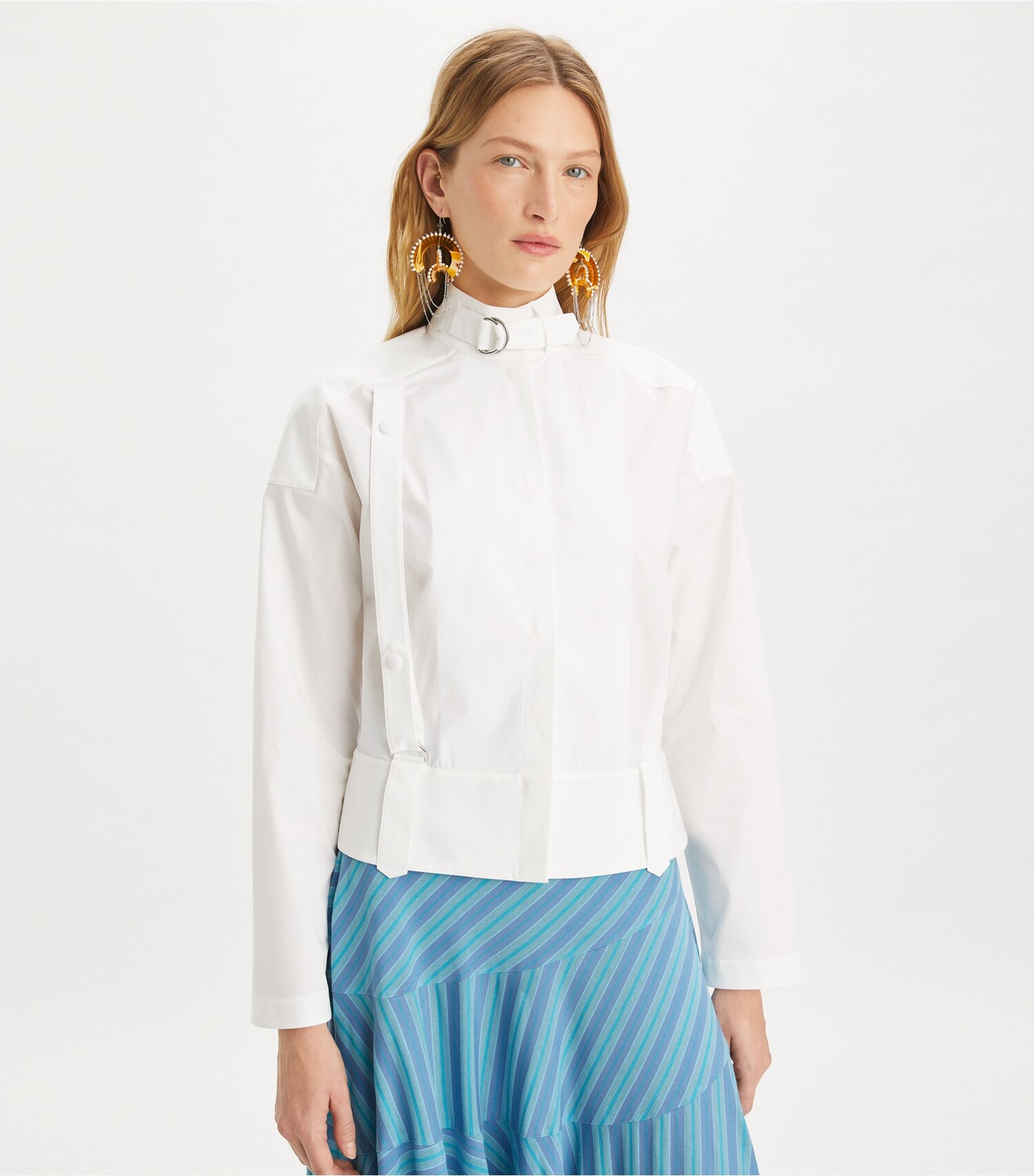 Cotton Poplin Bomber Shirt