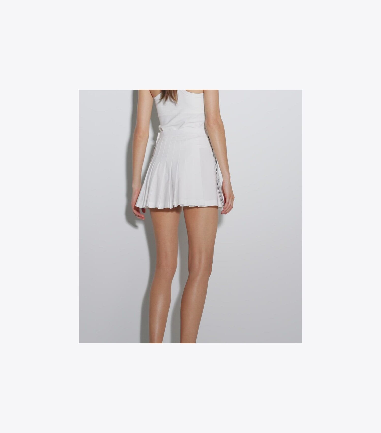 Pleated Twill Tennis Skirt