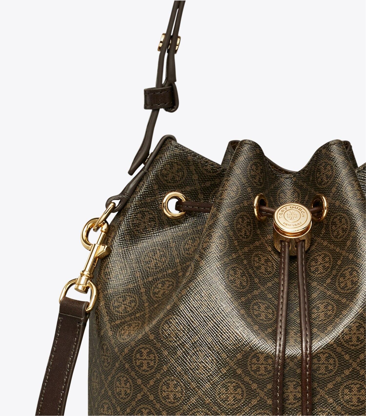 T Monogram Coated Canvas Bucket Bag