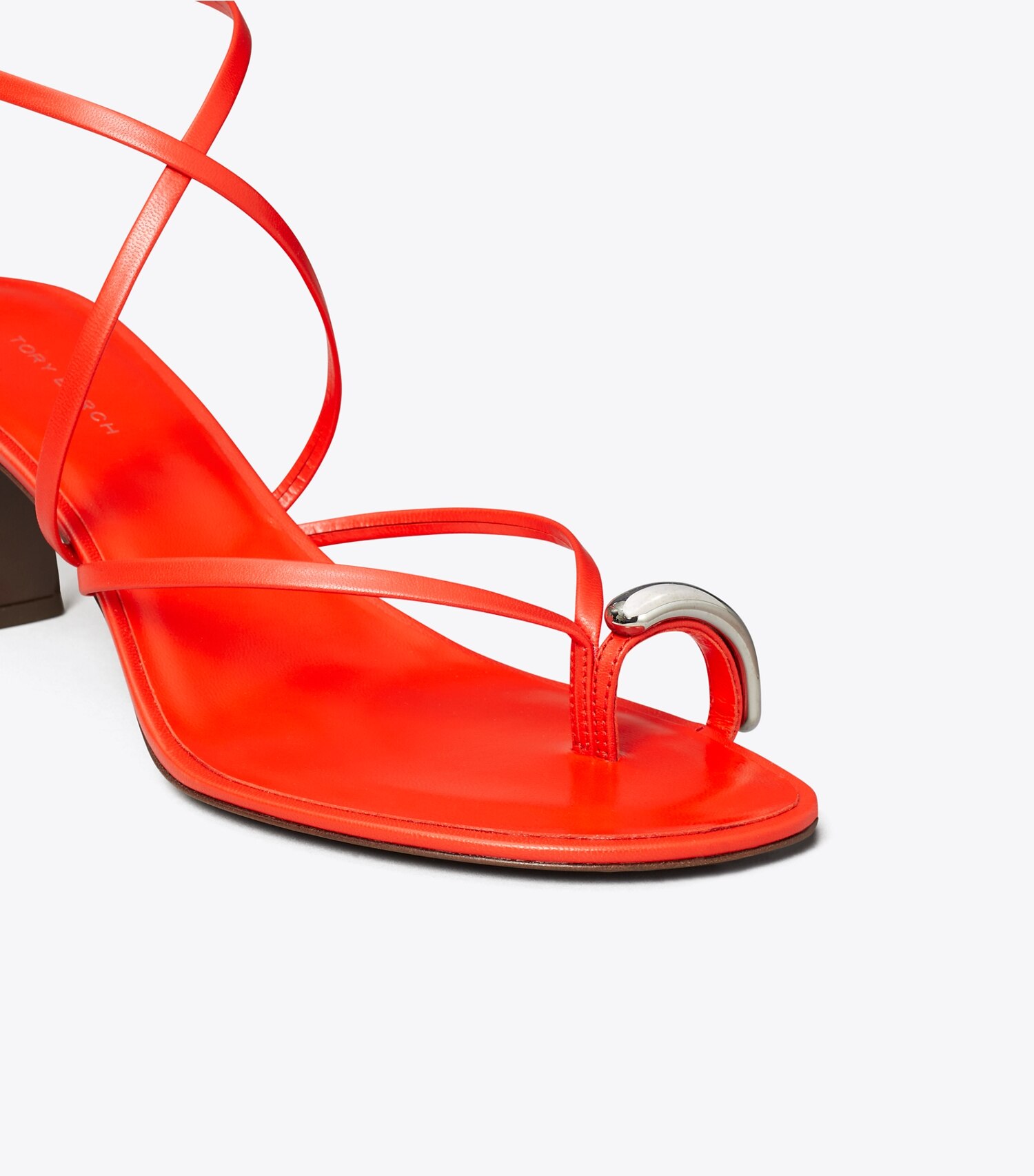 Pierced Multi-Strap Heeled Sandal