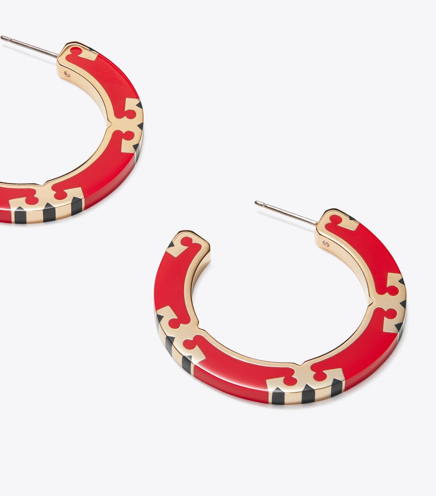 T Stripe Hoop Earrings