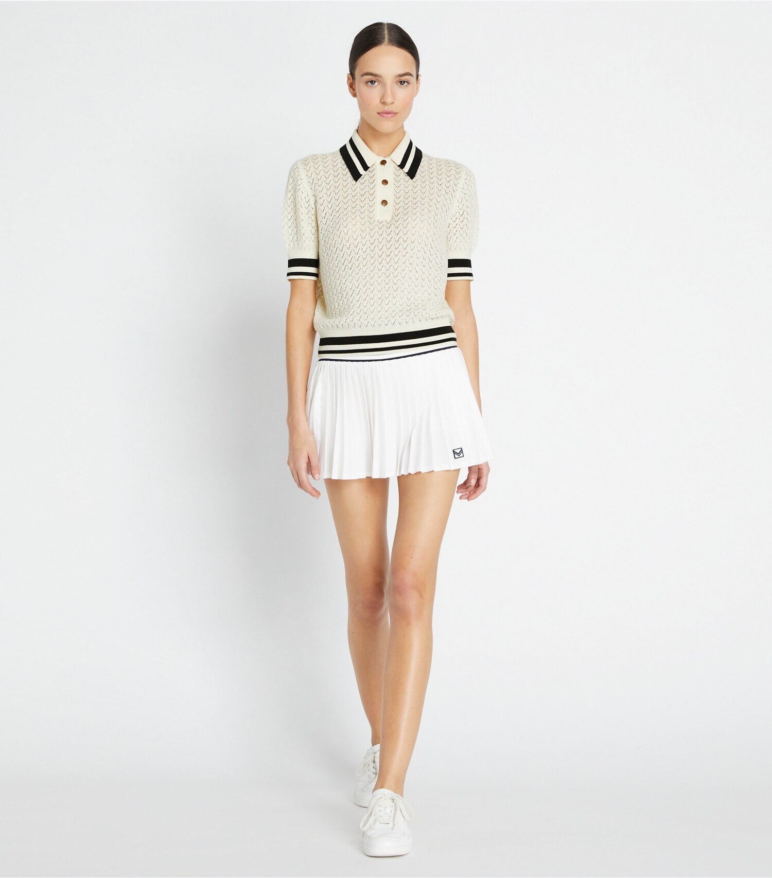 Cotton Pointelle Polo