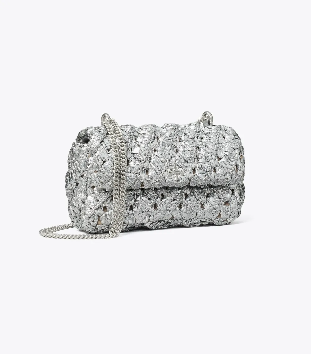 Mini Kira Woven Flap Bag