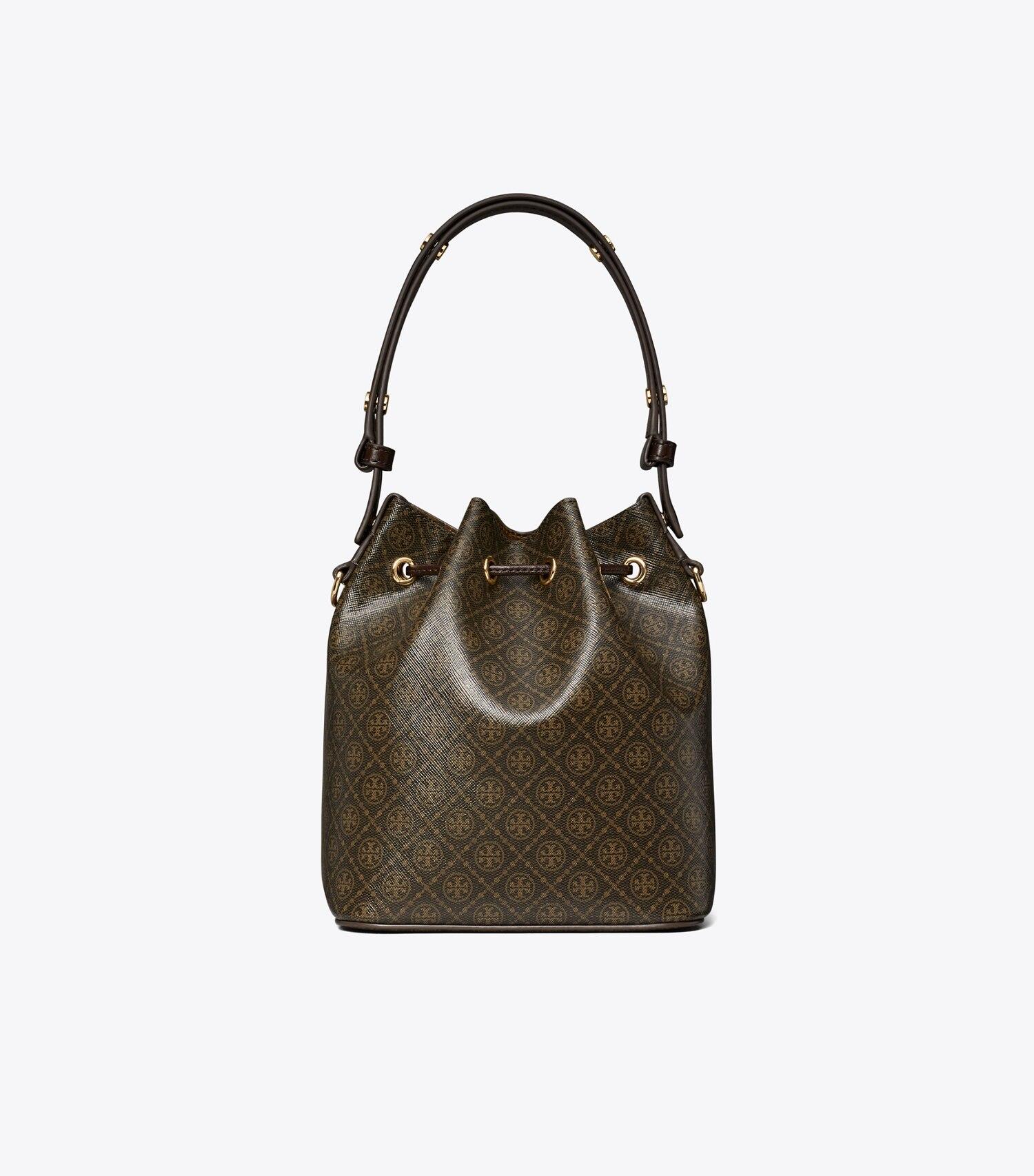 T Monogram Coated Canvas Bucket Bag
