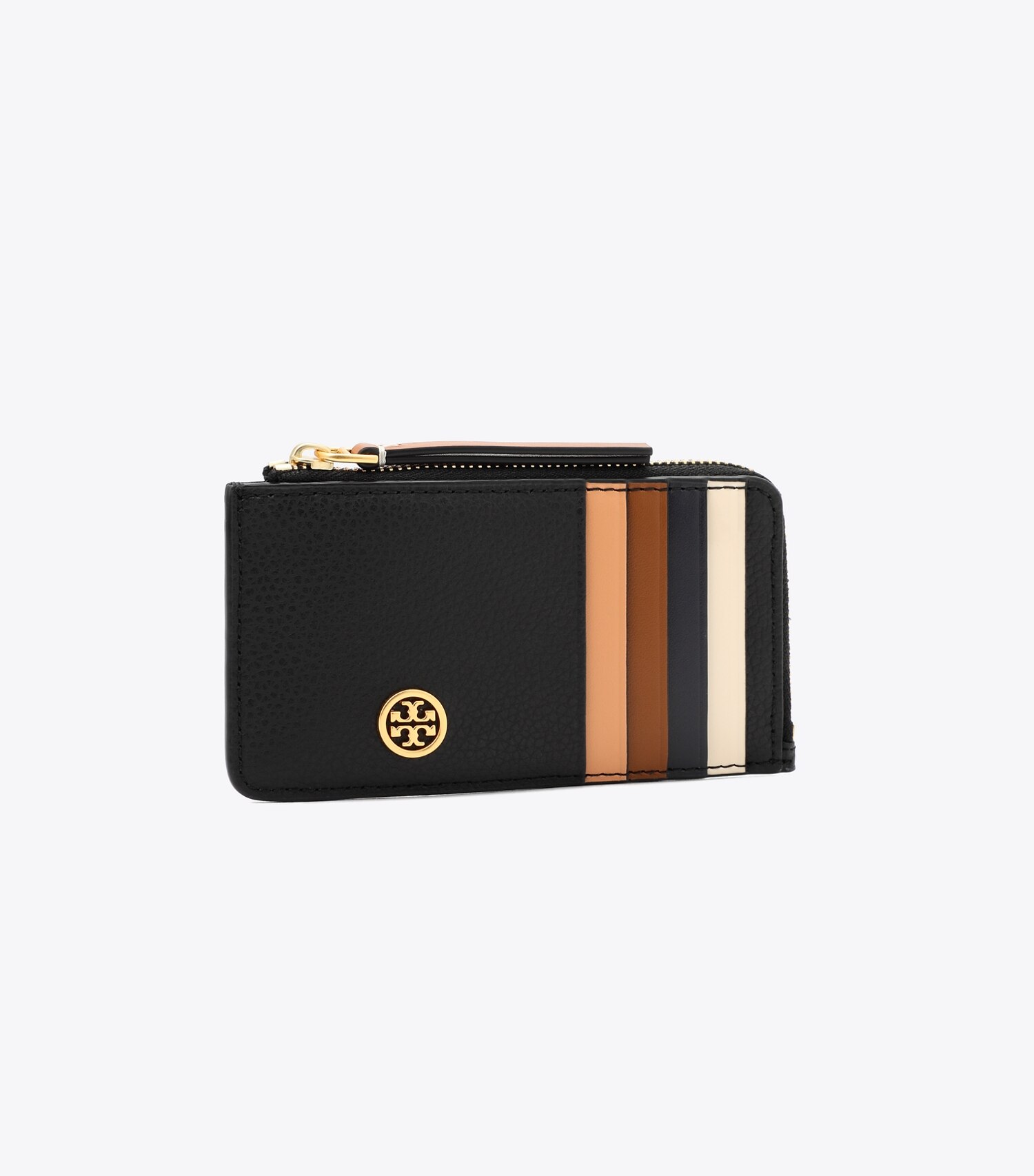 Robinson Pebbled Top-Zip Card Case