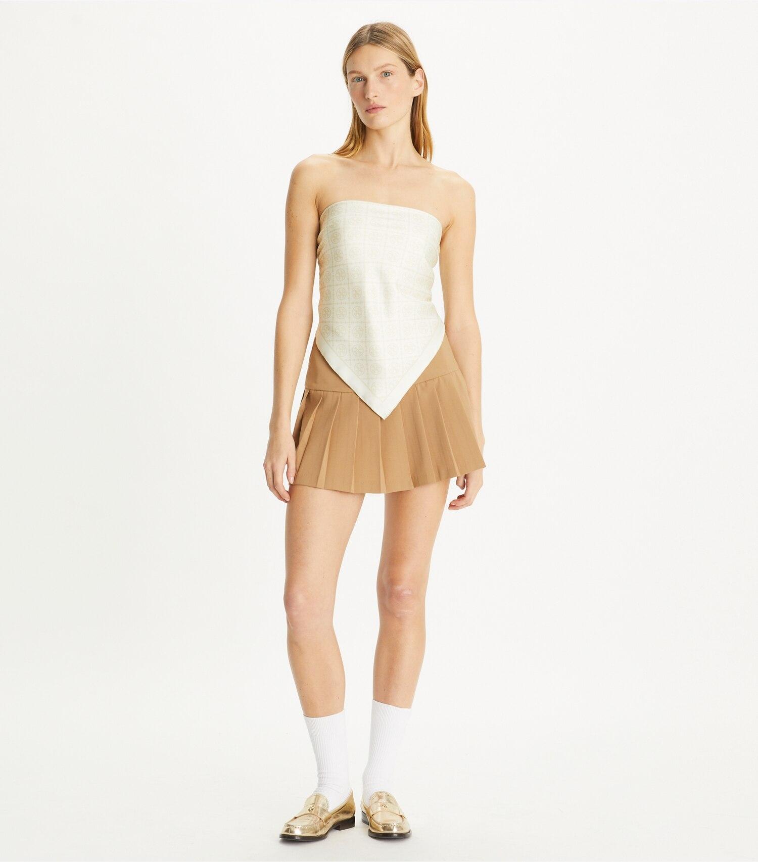 T Monogram Double-Sided Silk Square Scarf