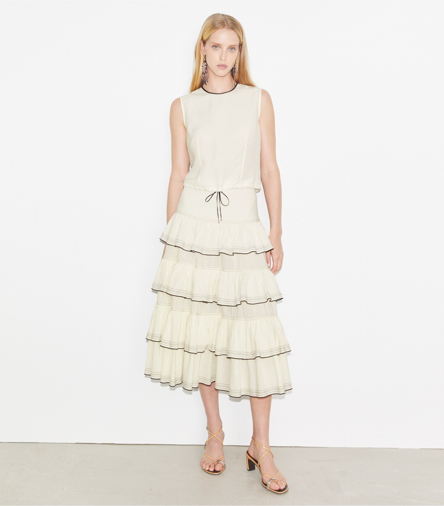 Ruffle Cotton Skirt