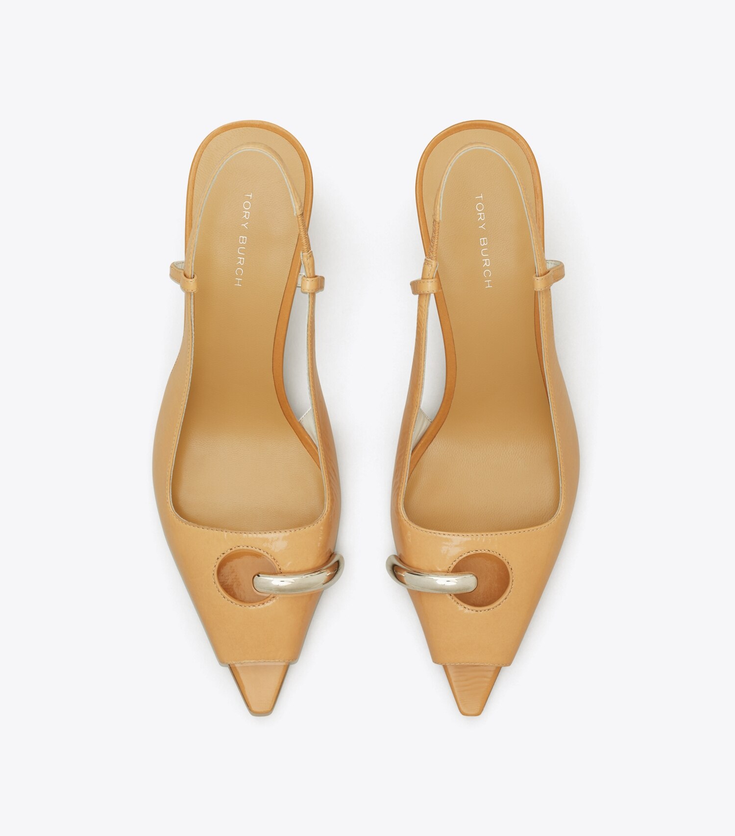 Pierced Peep-Toe Slingback