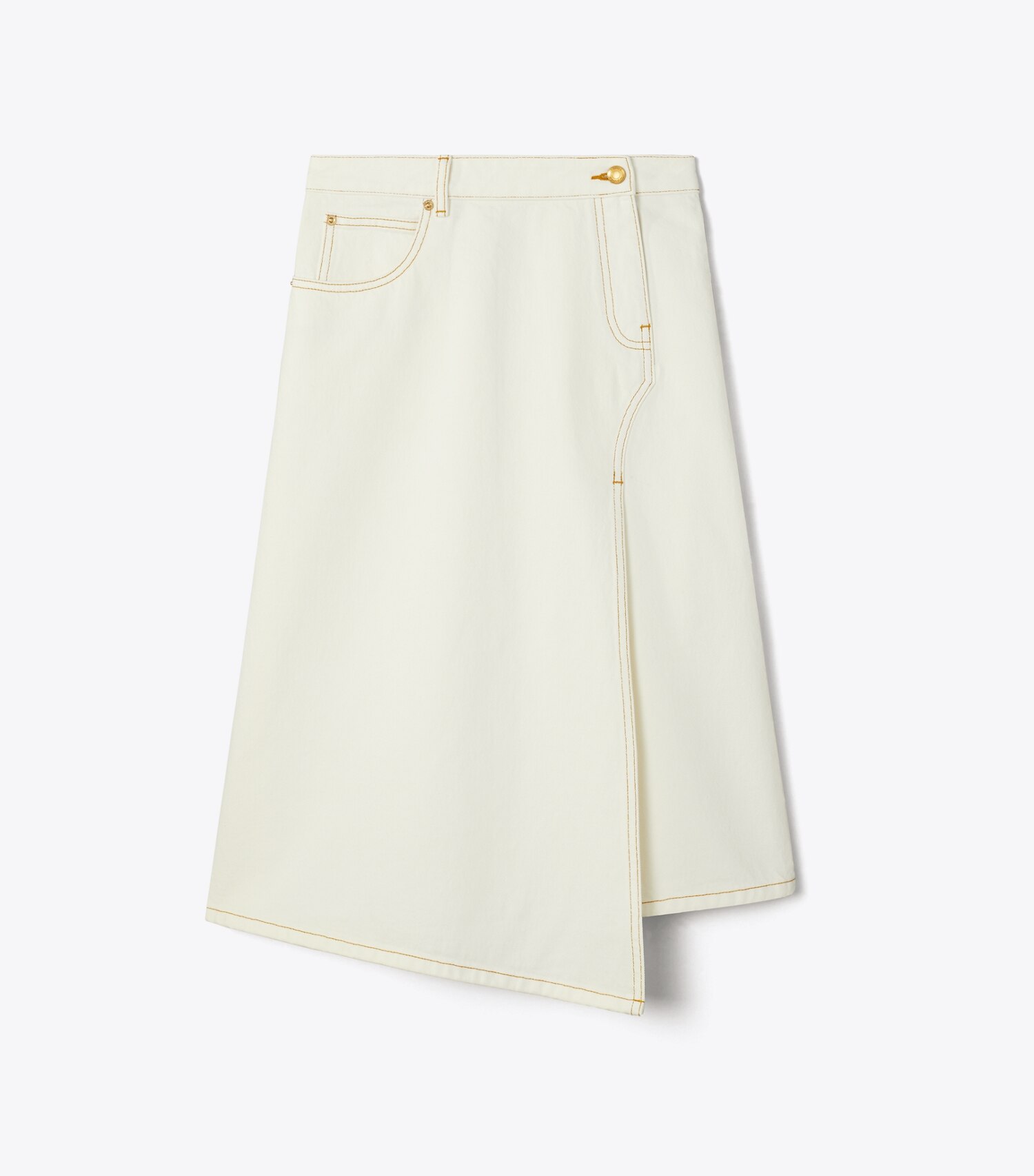 High Slit Denim Skirt