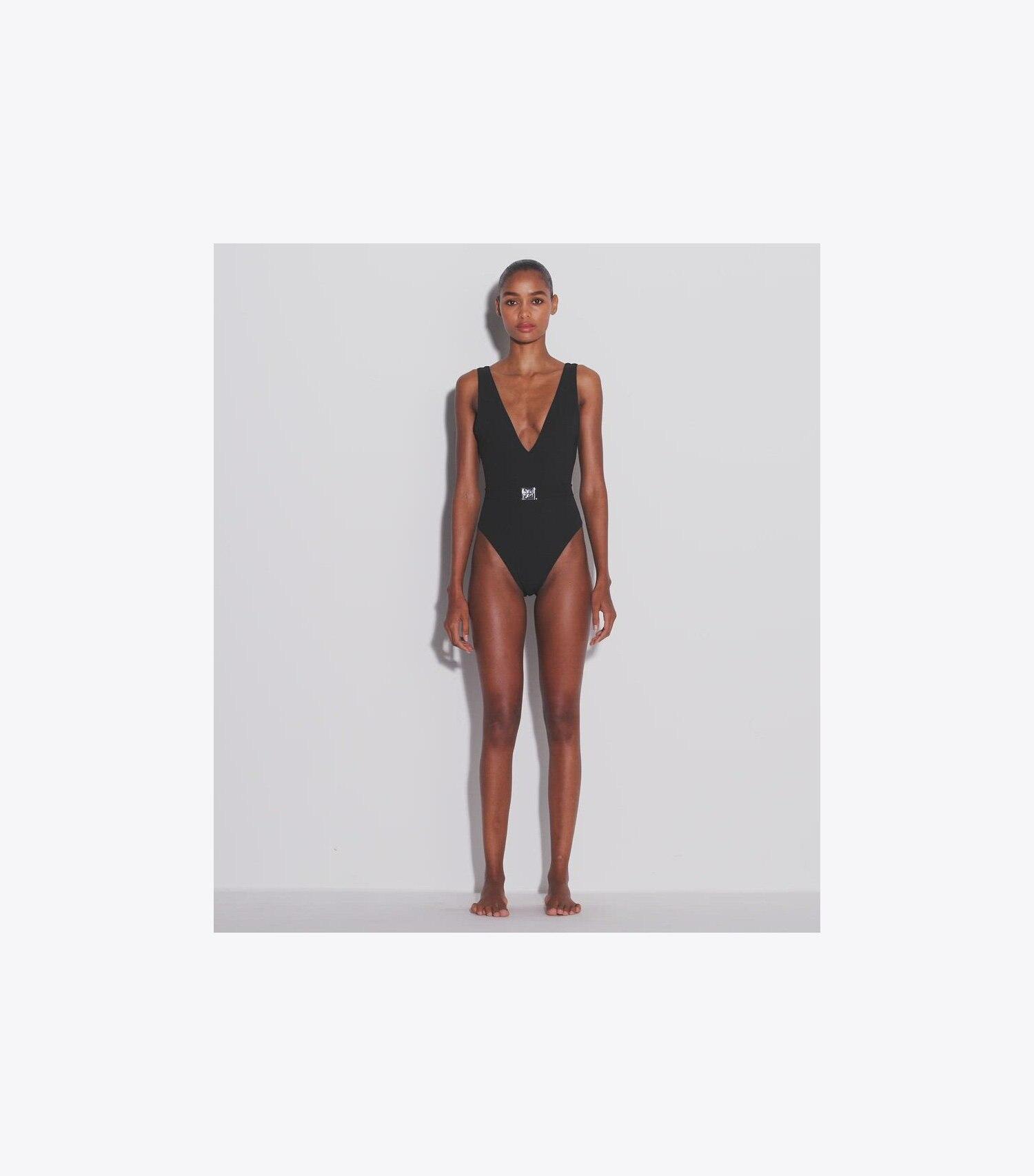 Belted Logo Swimsuit