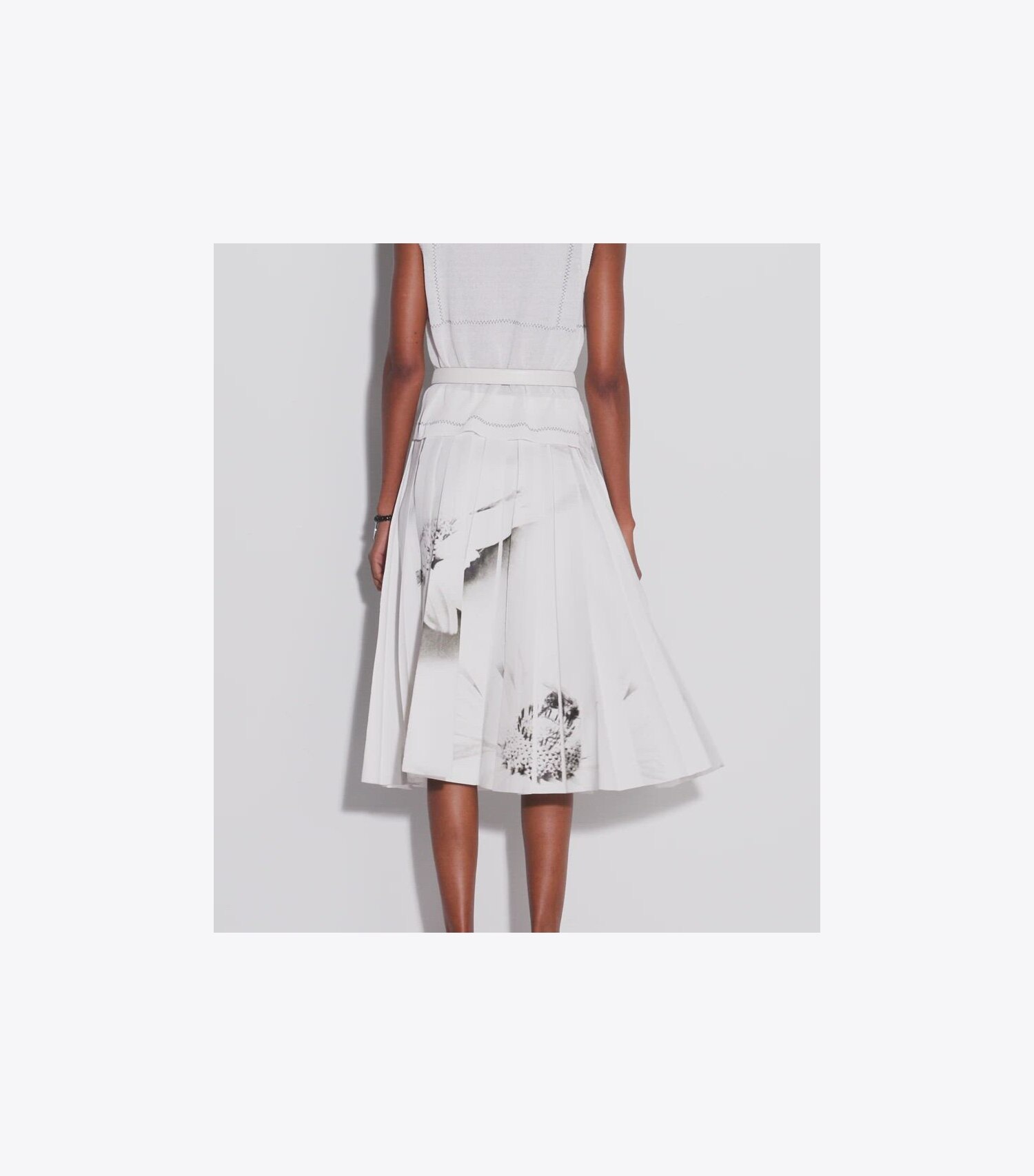 Cotton And Nylon Mesh Top