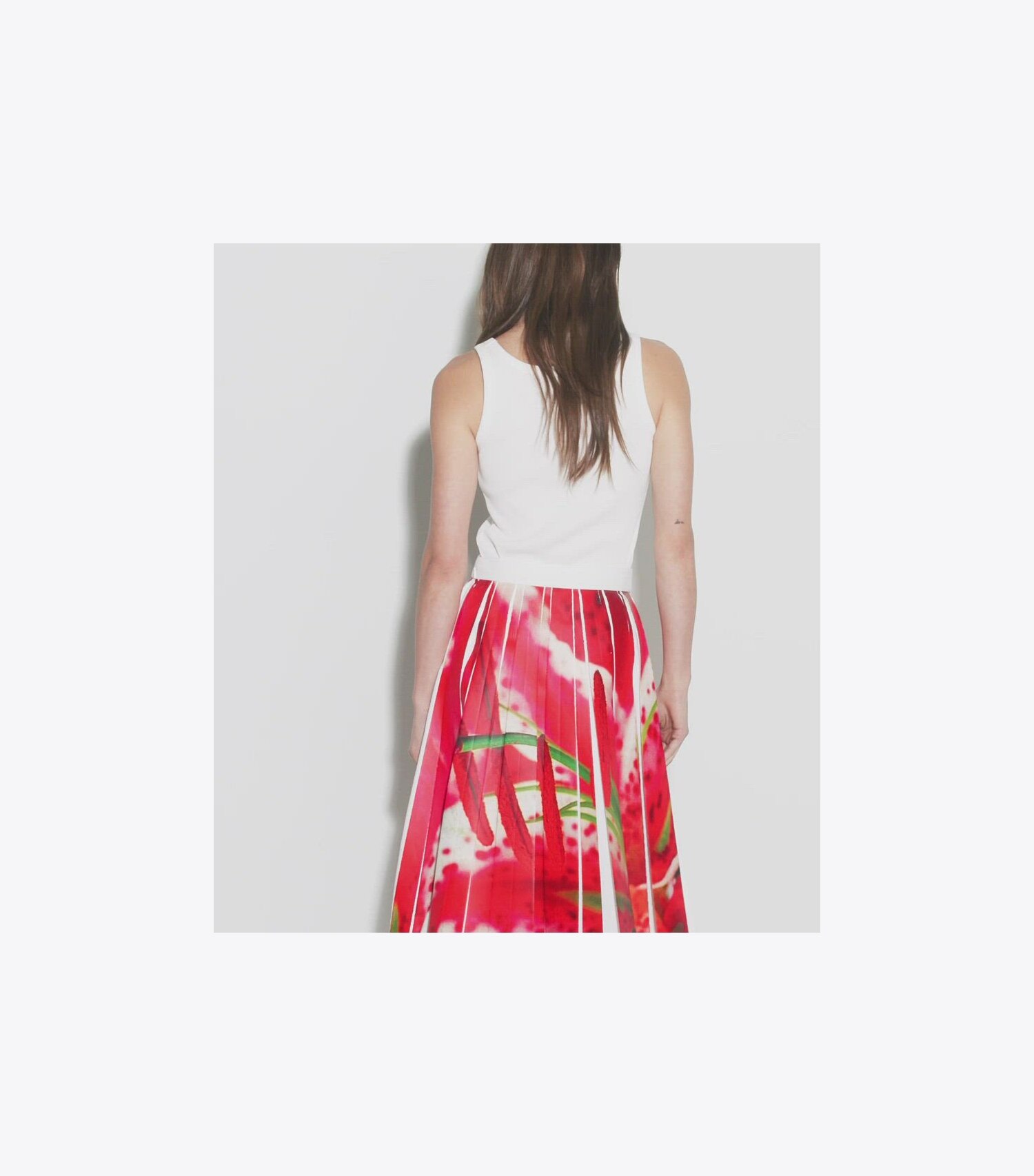 Printed Twill Skirt